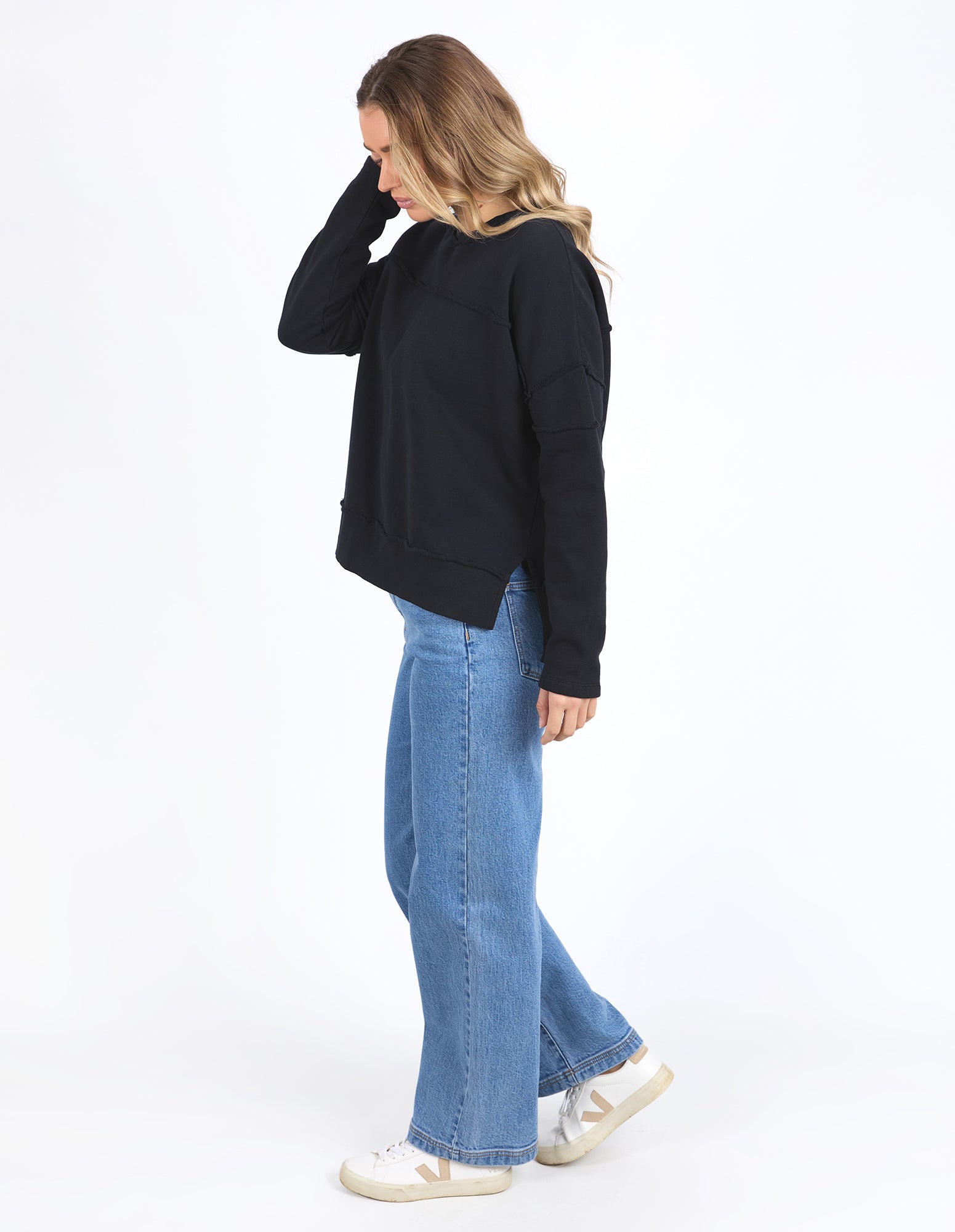 Foxwood - Jayne Throw On FLEECE - Black