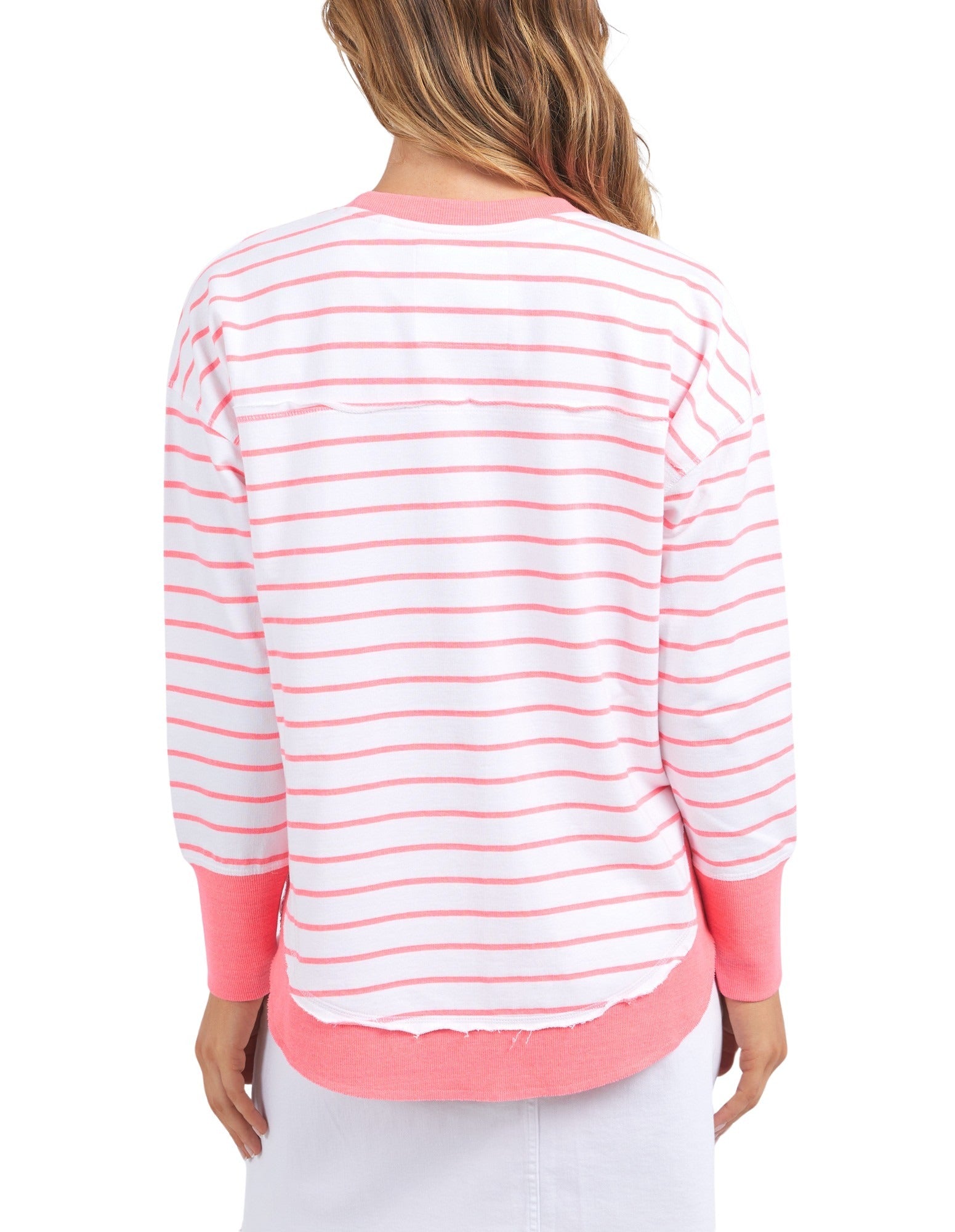 Foxwood Simplified Crew - Stripe Neon Pink - NEW COLOUR!