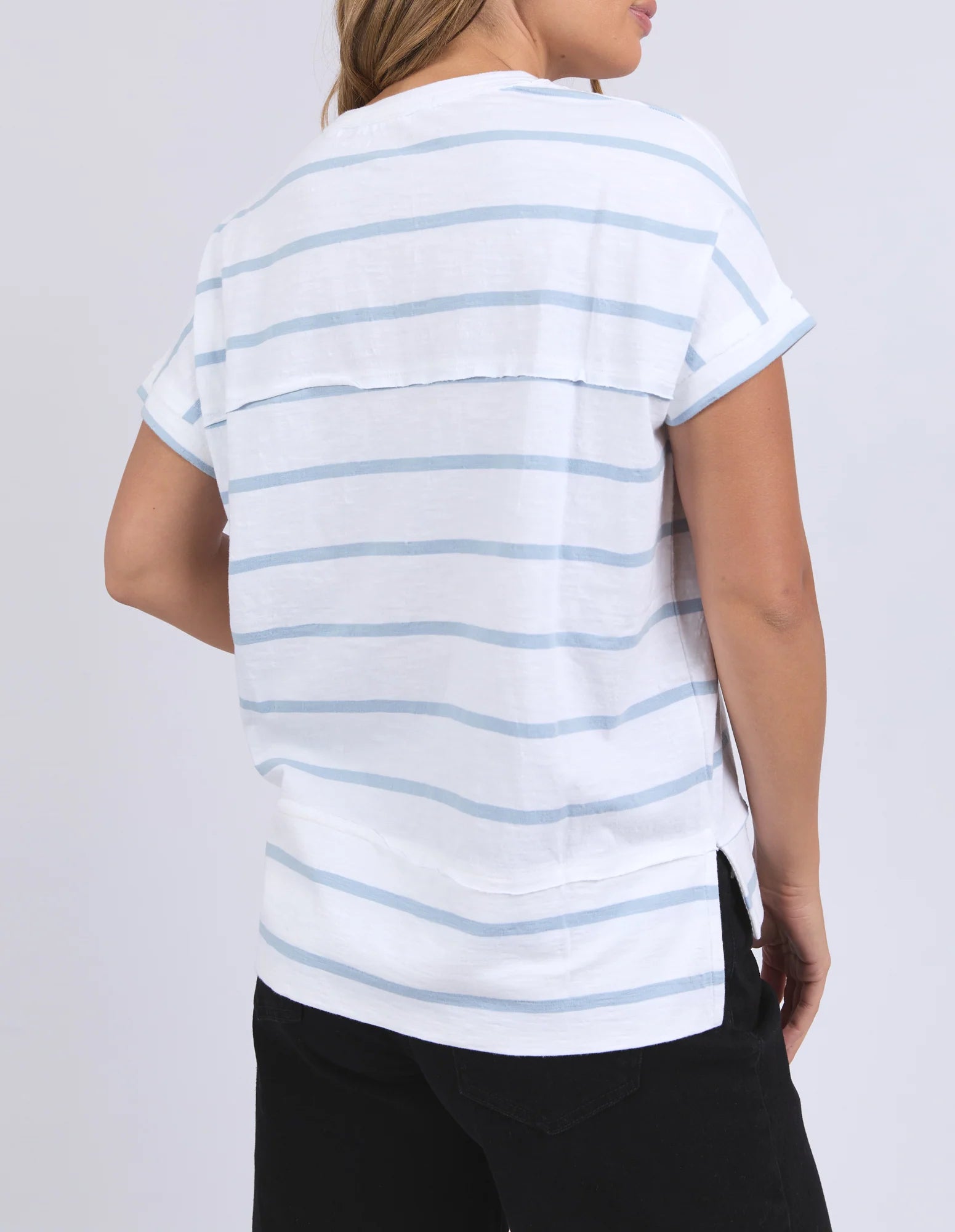 Foxwood - Allison Stripe Tee - Sky