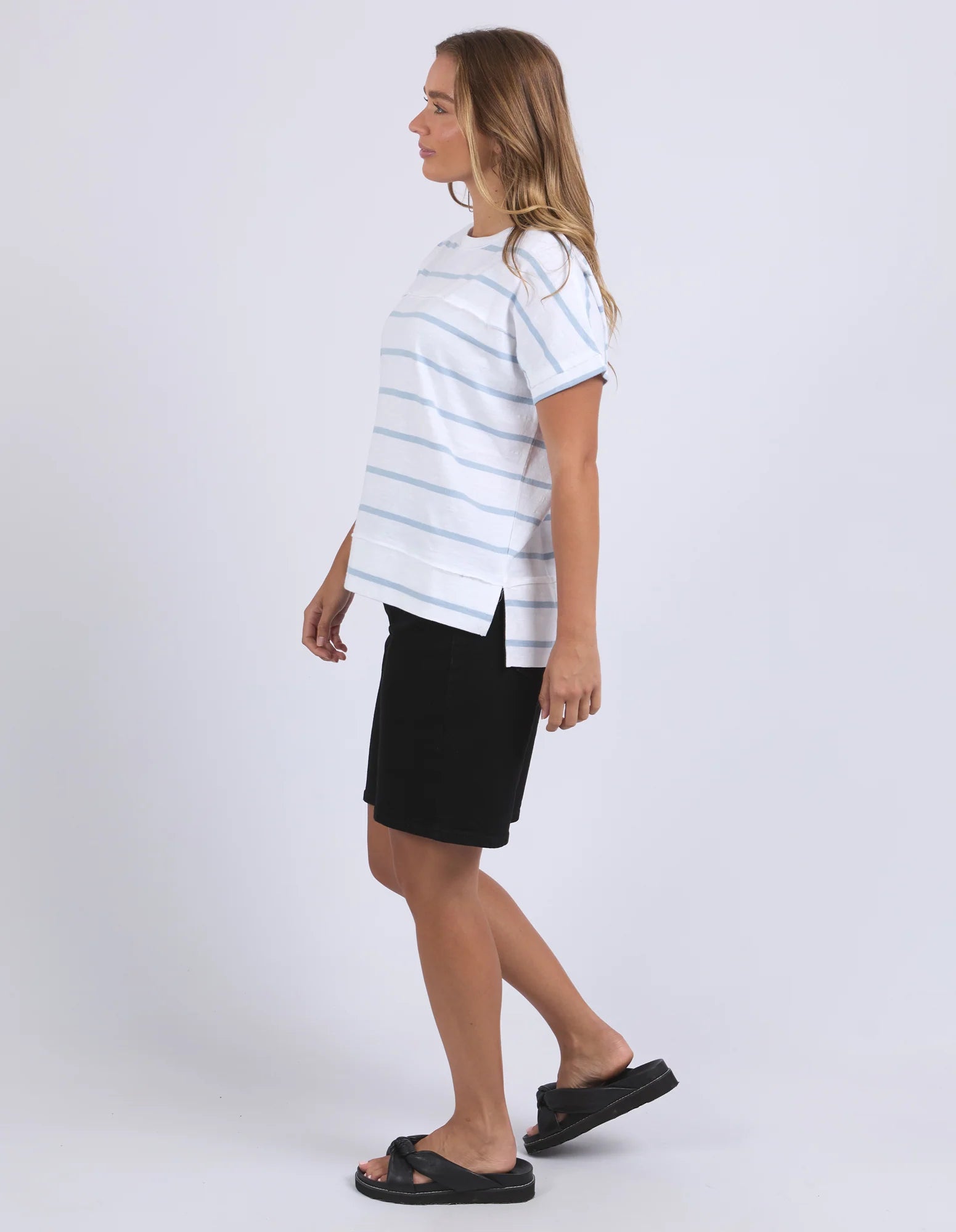 Foxwood - Allison Stripe Tee - Sky