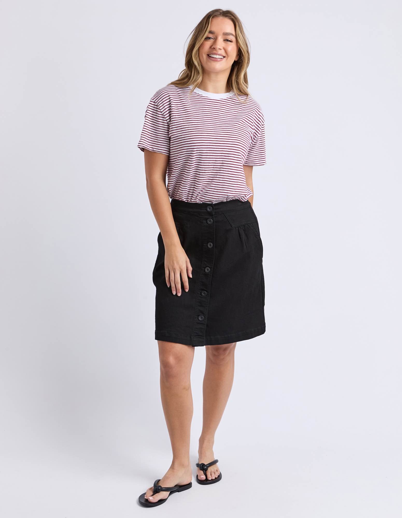 Foxwood - Hutch Stripe Tee - Russet