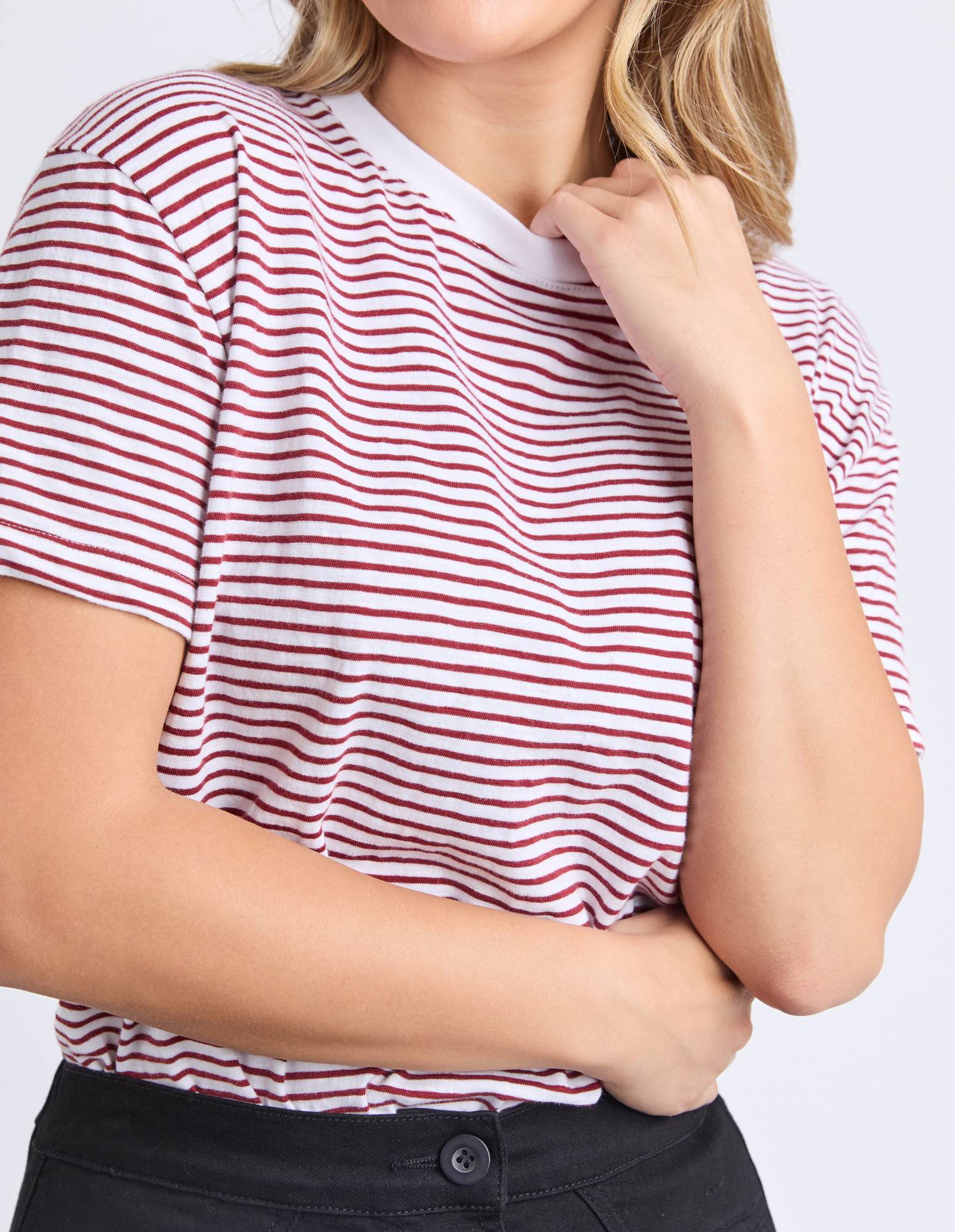Foxwood - Hutch Stripe Tee - Russet