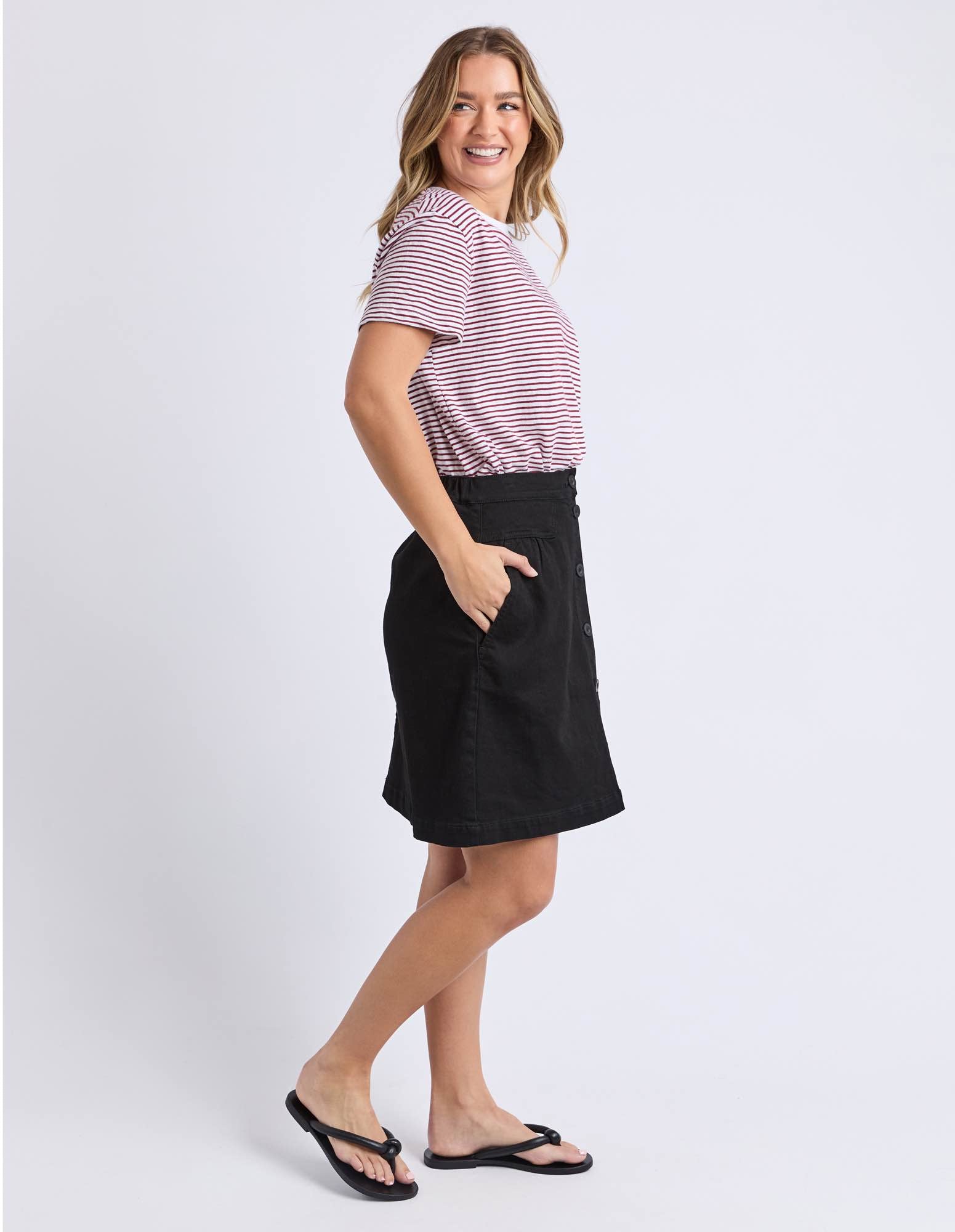 Foxwood - Hutch Stripe Tee - Russet