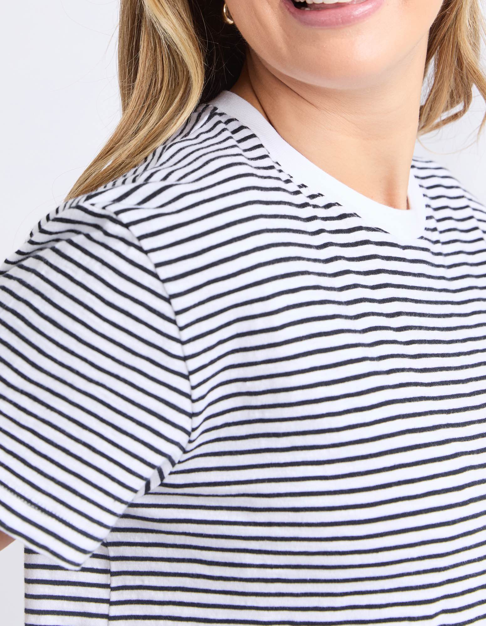 Foxwood - Hutch Stripe Tee - White