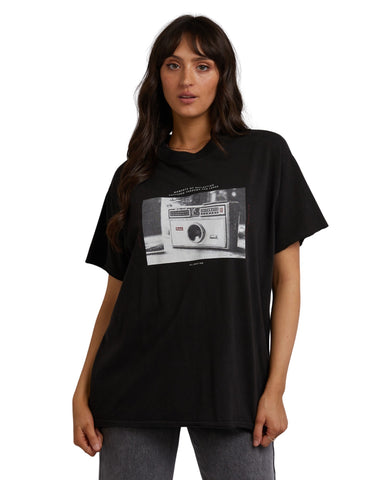 All About Eve - Lense Oversized Tee - Washed Black