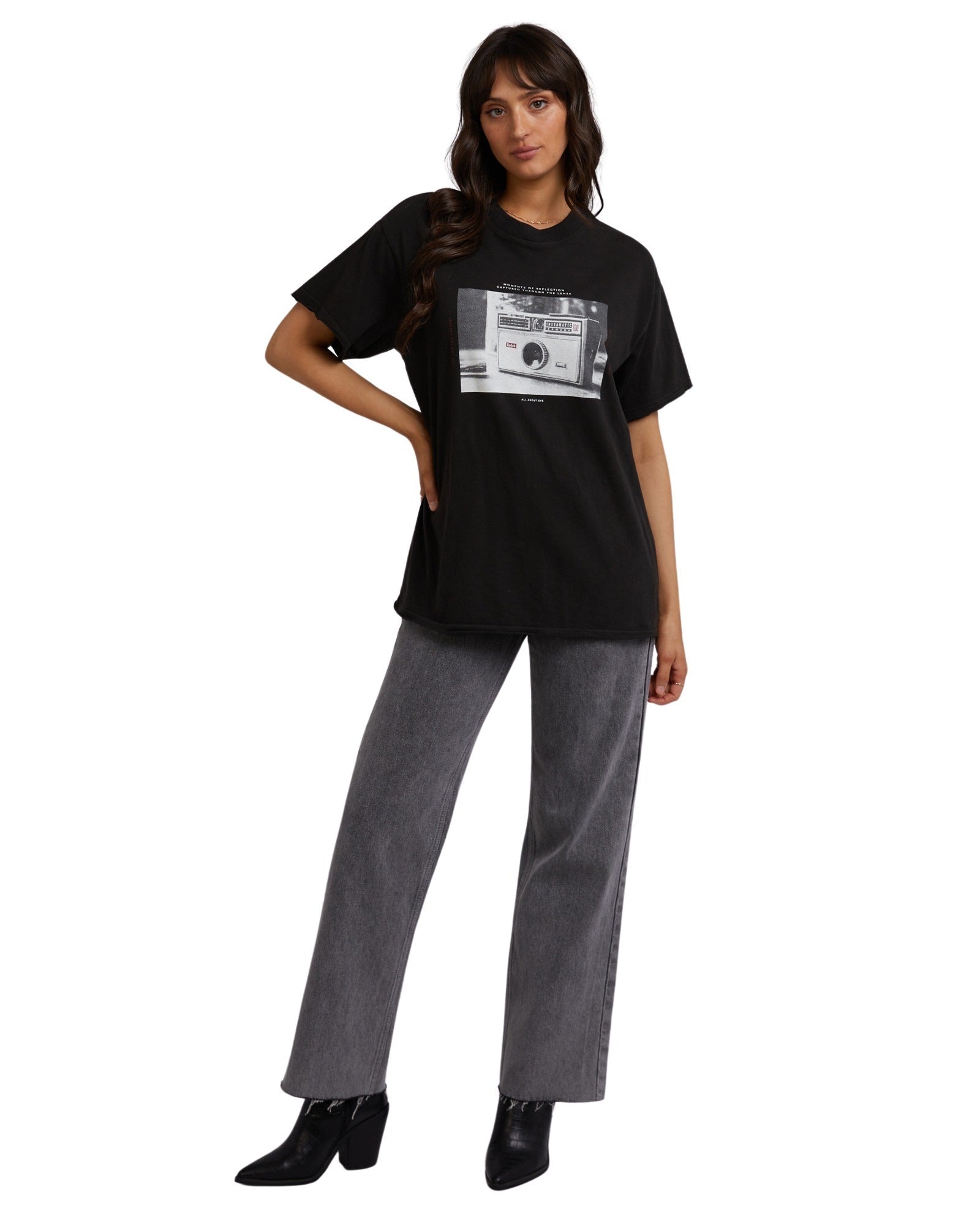 All About Eve - Lense Oversized Tee - Washed Black