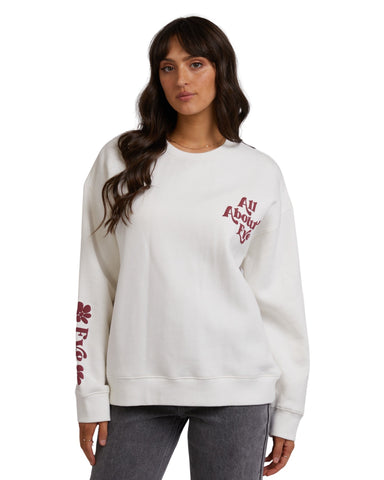 All About Eve - Julia Oversized Crew - Vintage White