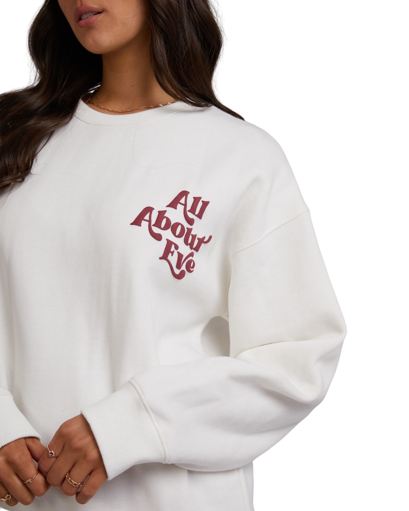 All About Eve - Julia Oversized Crew - Vintage White