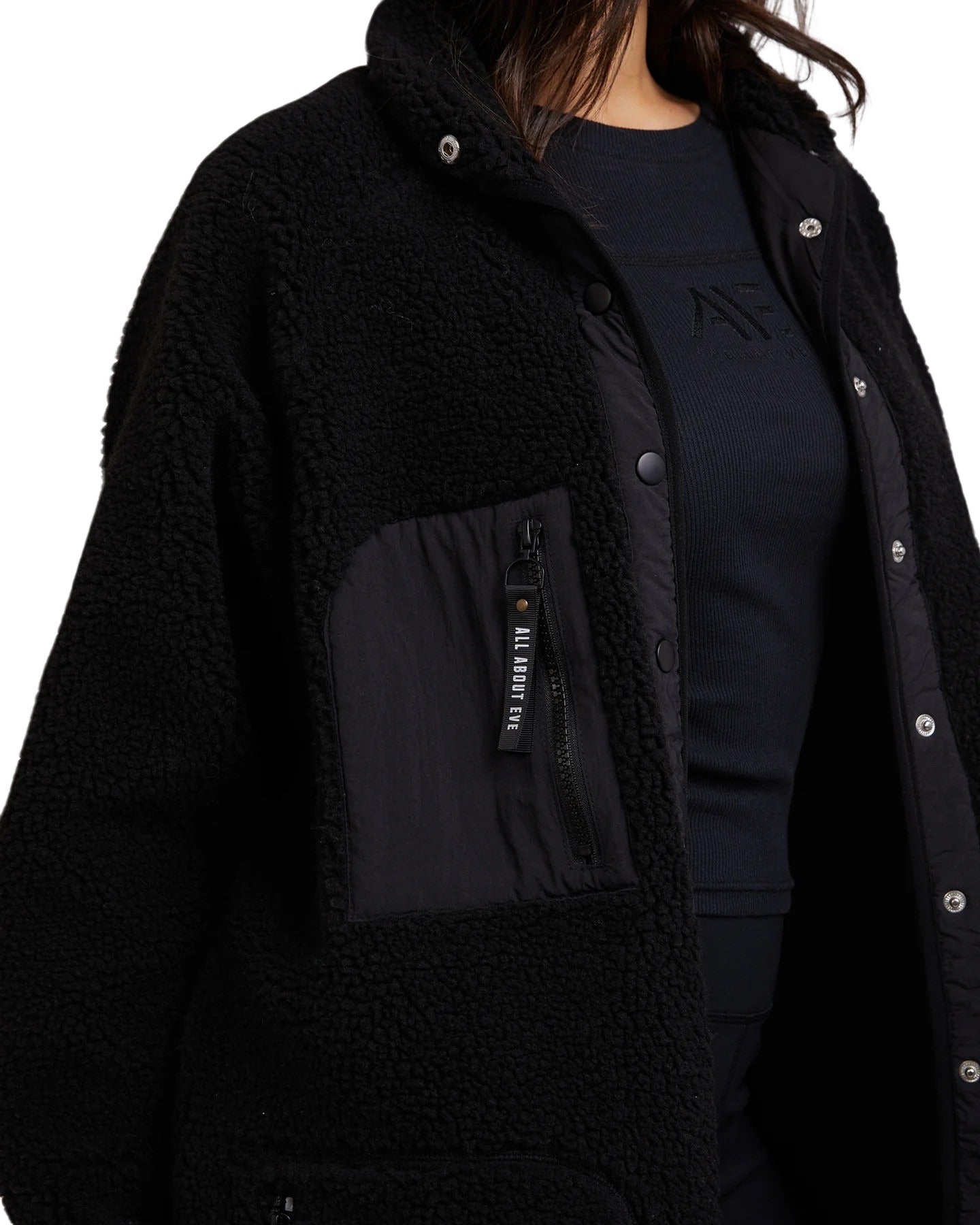 All About Eve - AAE Active Teddy Longline Jacket - Black