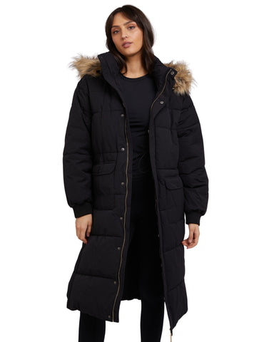 All About Eve - AAE Active Fur Longline Puffer - Black