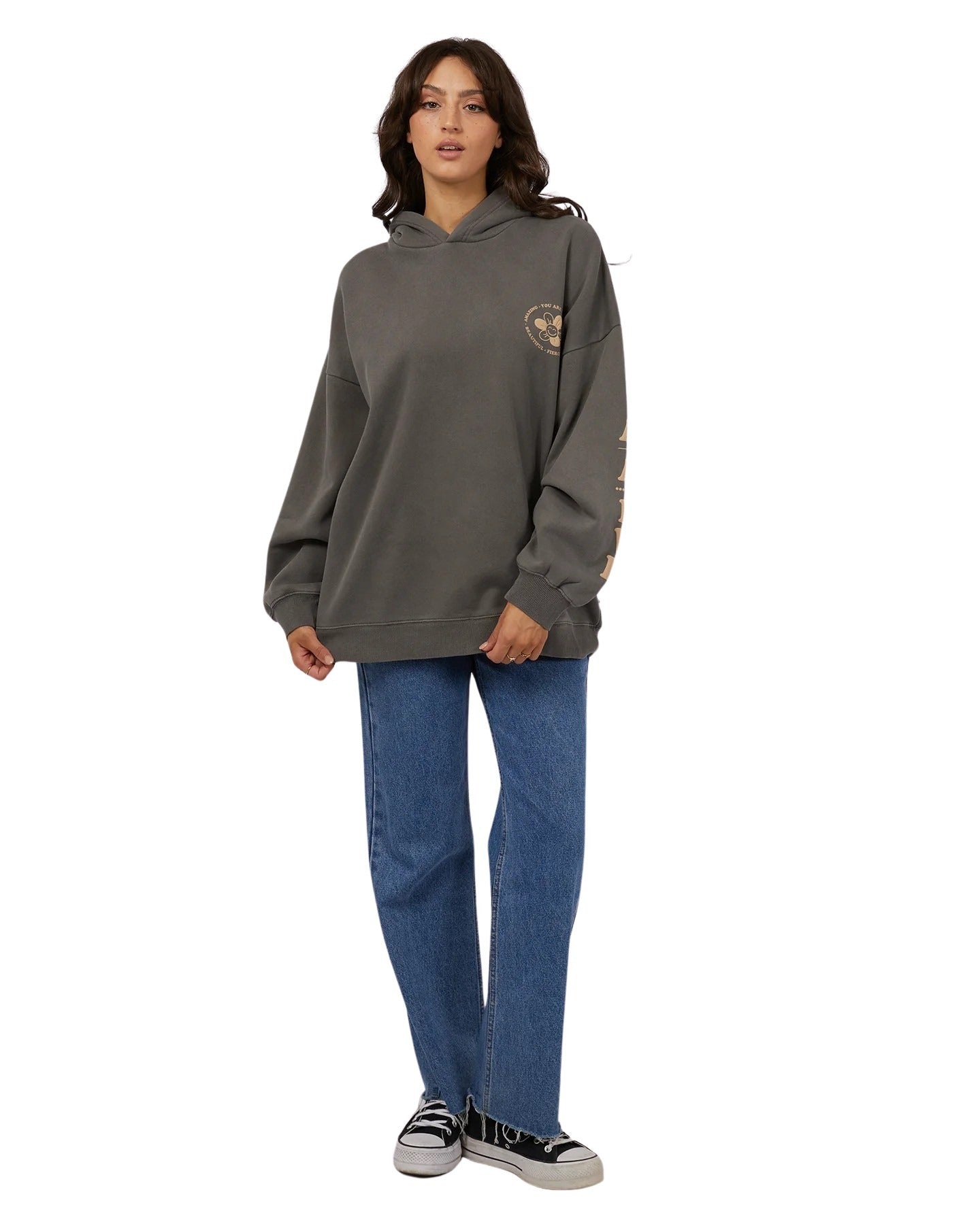 All About Eve - Love More Hoody - Charcoal