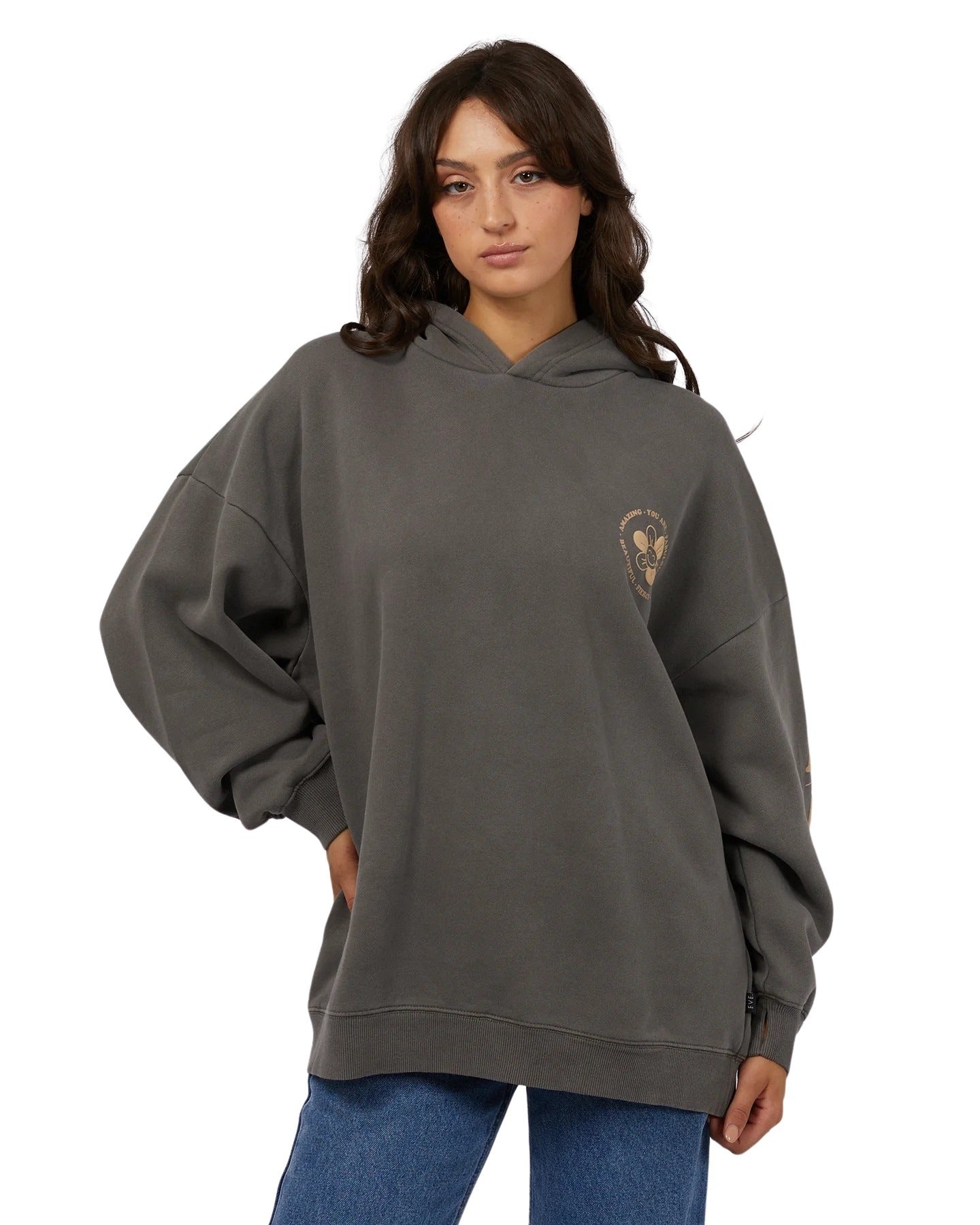 All About Eve - Love More Hoody - Charcoal