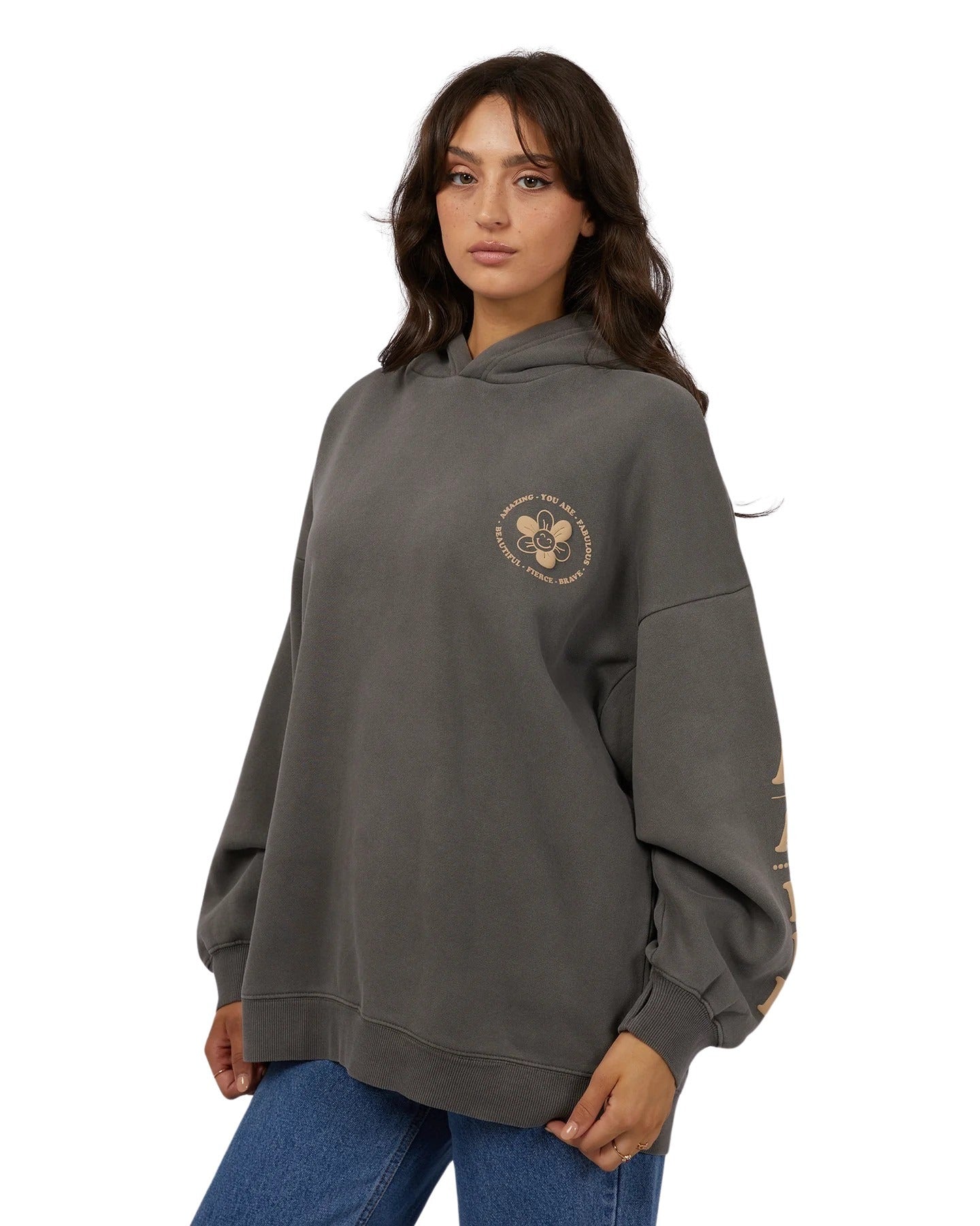 All About Eve - Love More Hoody - Charcoal