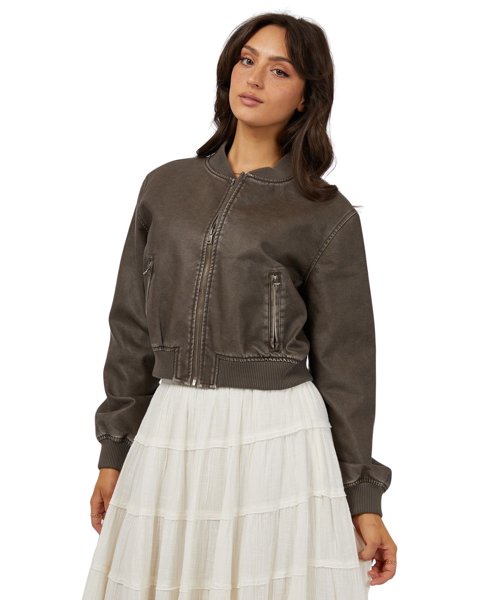 All About Eve - Knox Bomber Jacket - Charcoal