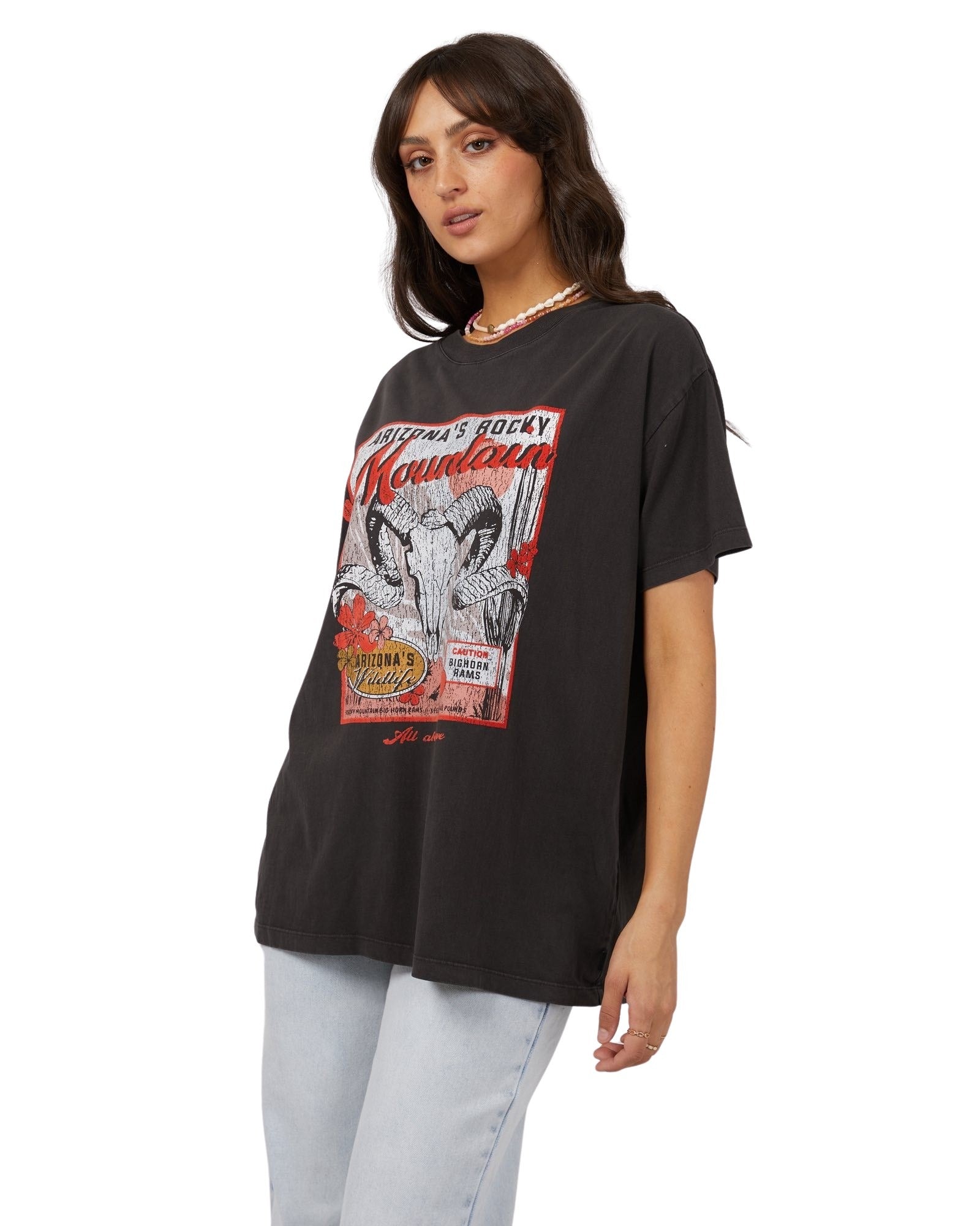 All About Eve - Rocky Mountain Standard Tee - Washed Black