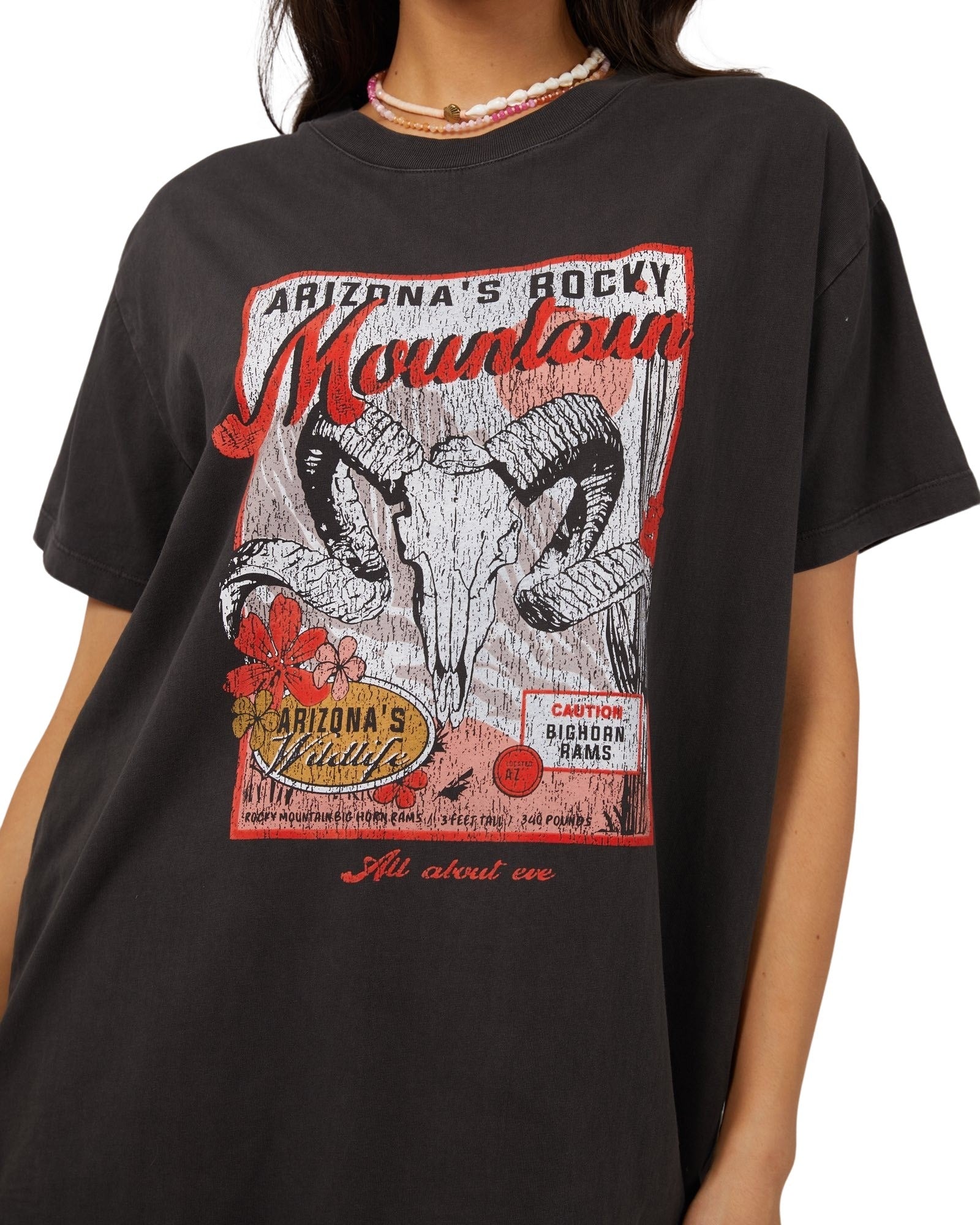 All About Eve - Rocky Mountain Standard Tee - Washed Black