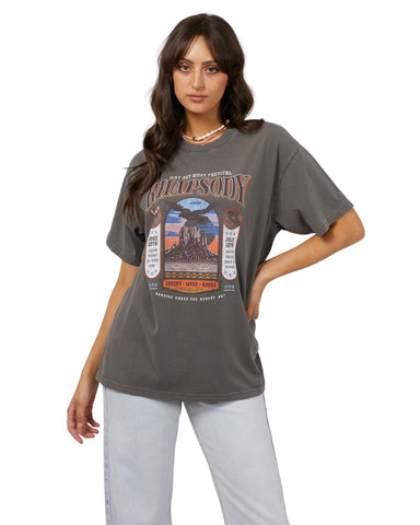 All About Eve - Sky Dance Oversized Tee - Charcoal