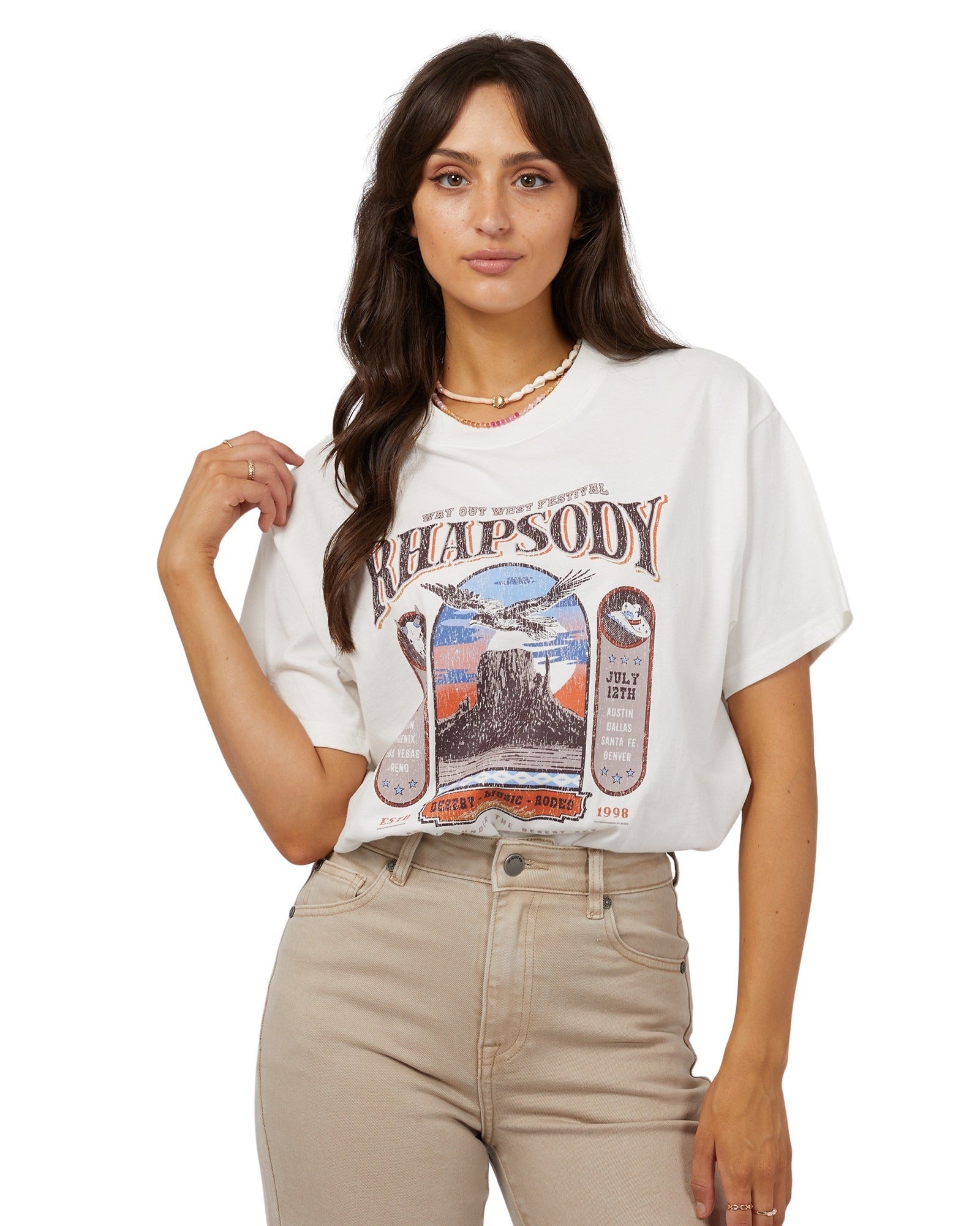 All About Eve - Sky Dance Oversized Tee - Vintage White