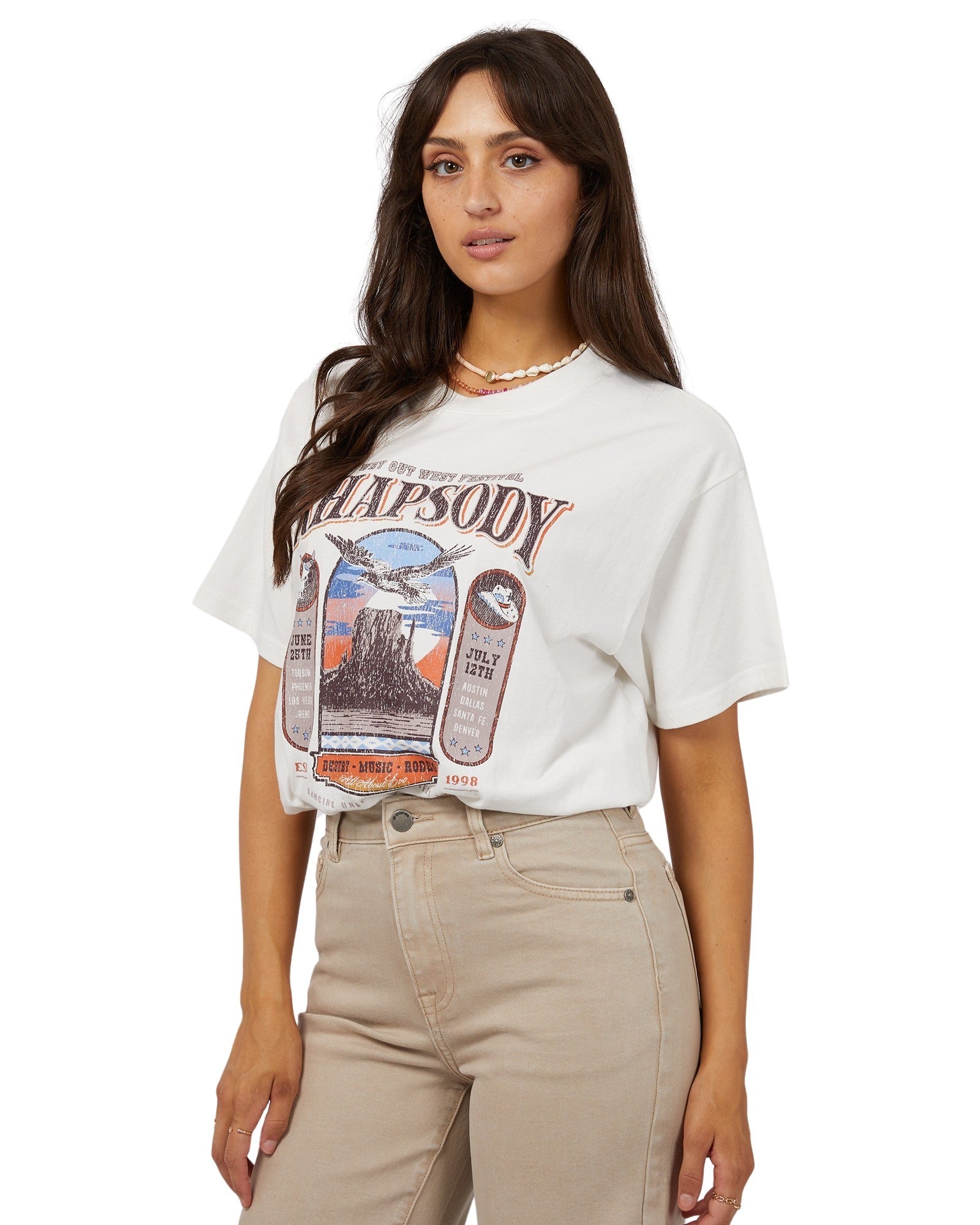 All About Eve - Sky Dance Oversized Tee - Vintage White