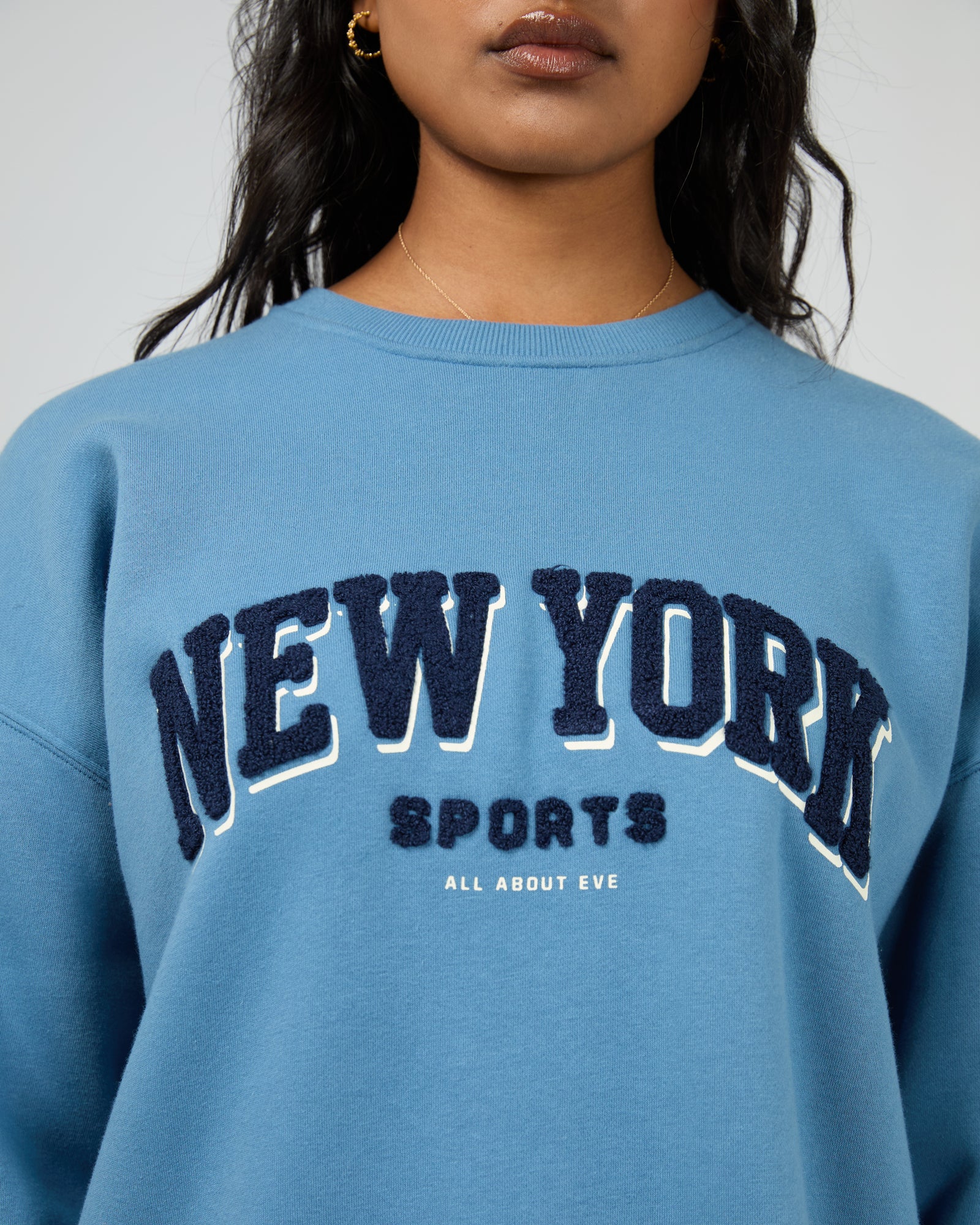 All About Eve - New York Oversized Crew - Blue