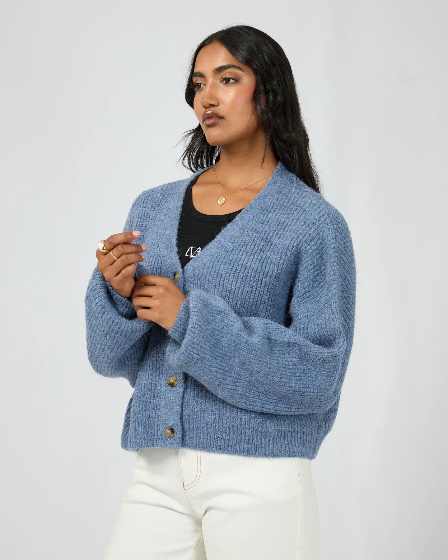 All About Eve - Selena Knit Cardi - Blue