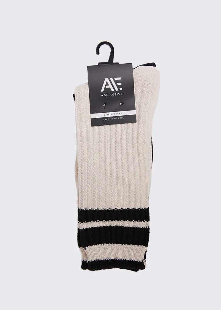 All About Eve - AAE Active Crew Sock - Natural & Black