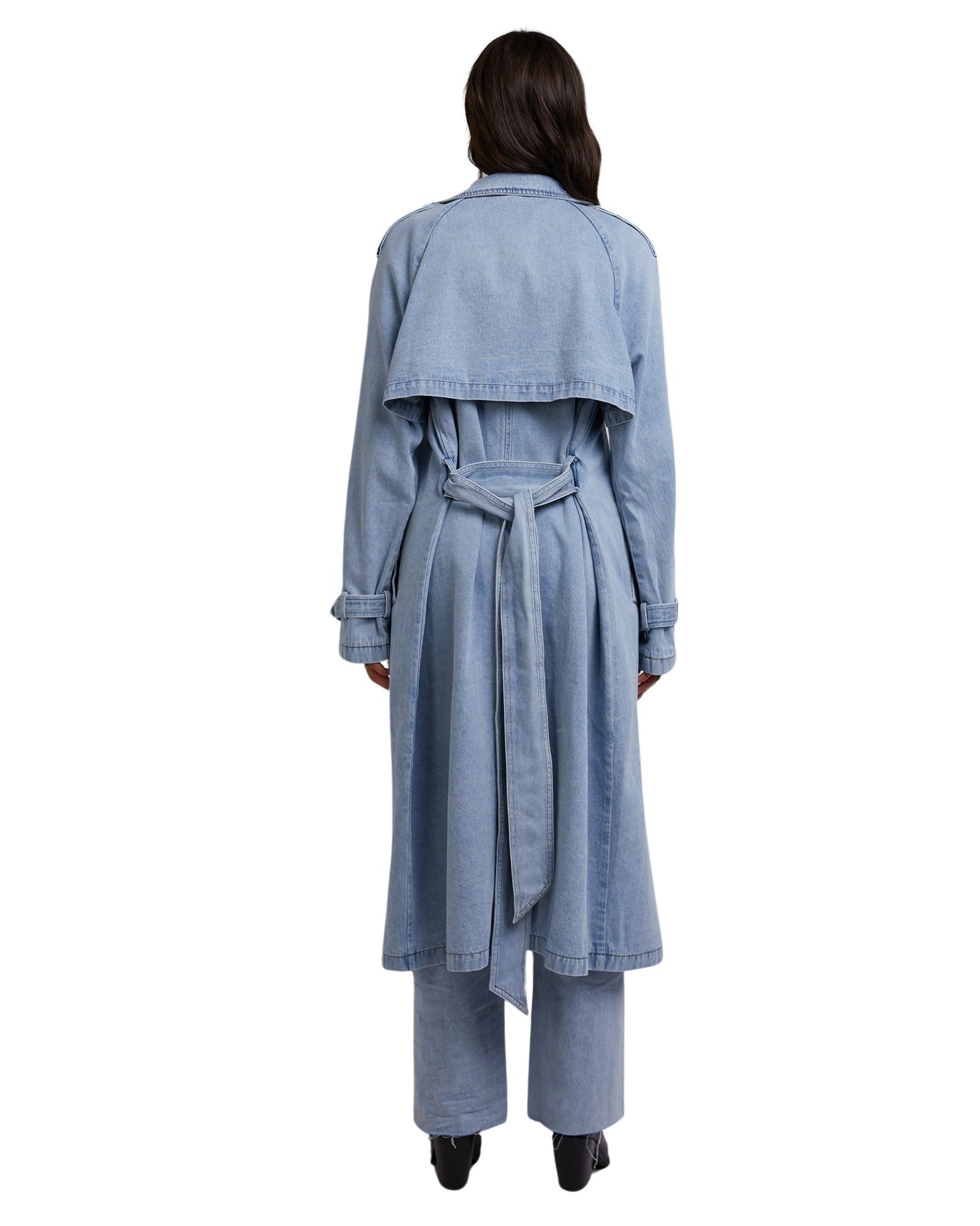 All About Eve - Rio Trench Coat - Light Blue