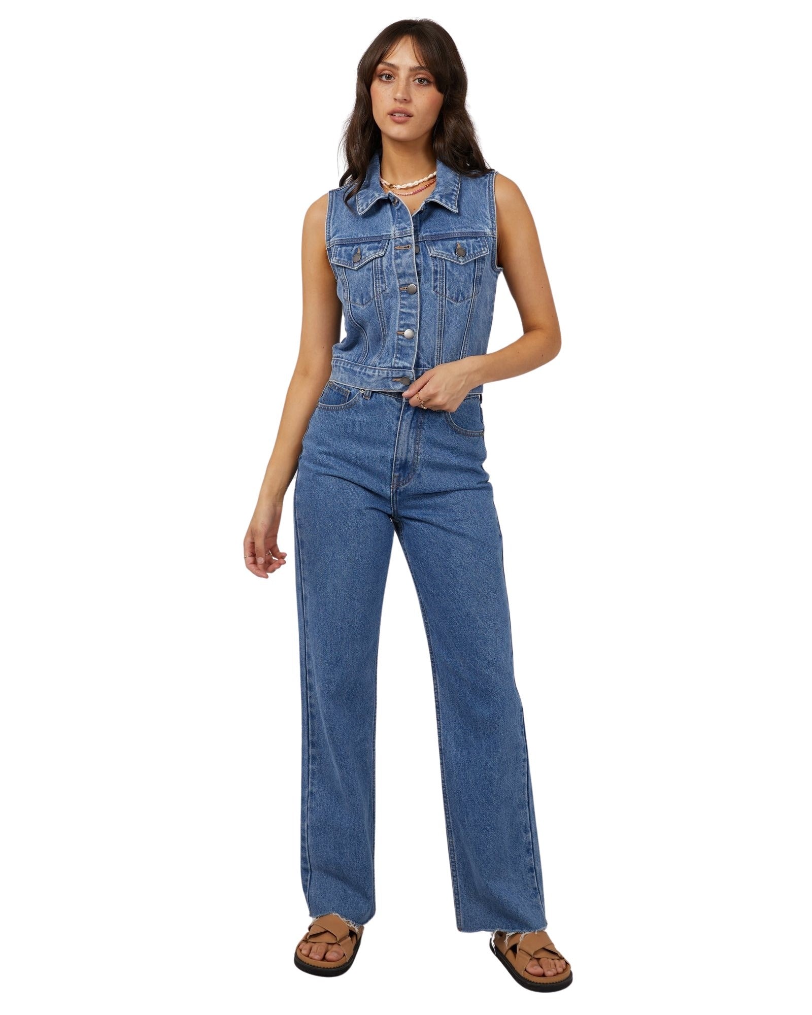 All About Eve - Harper Vest - Heritage Blue Denim