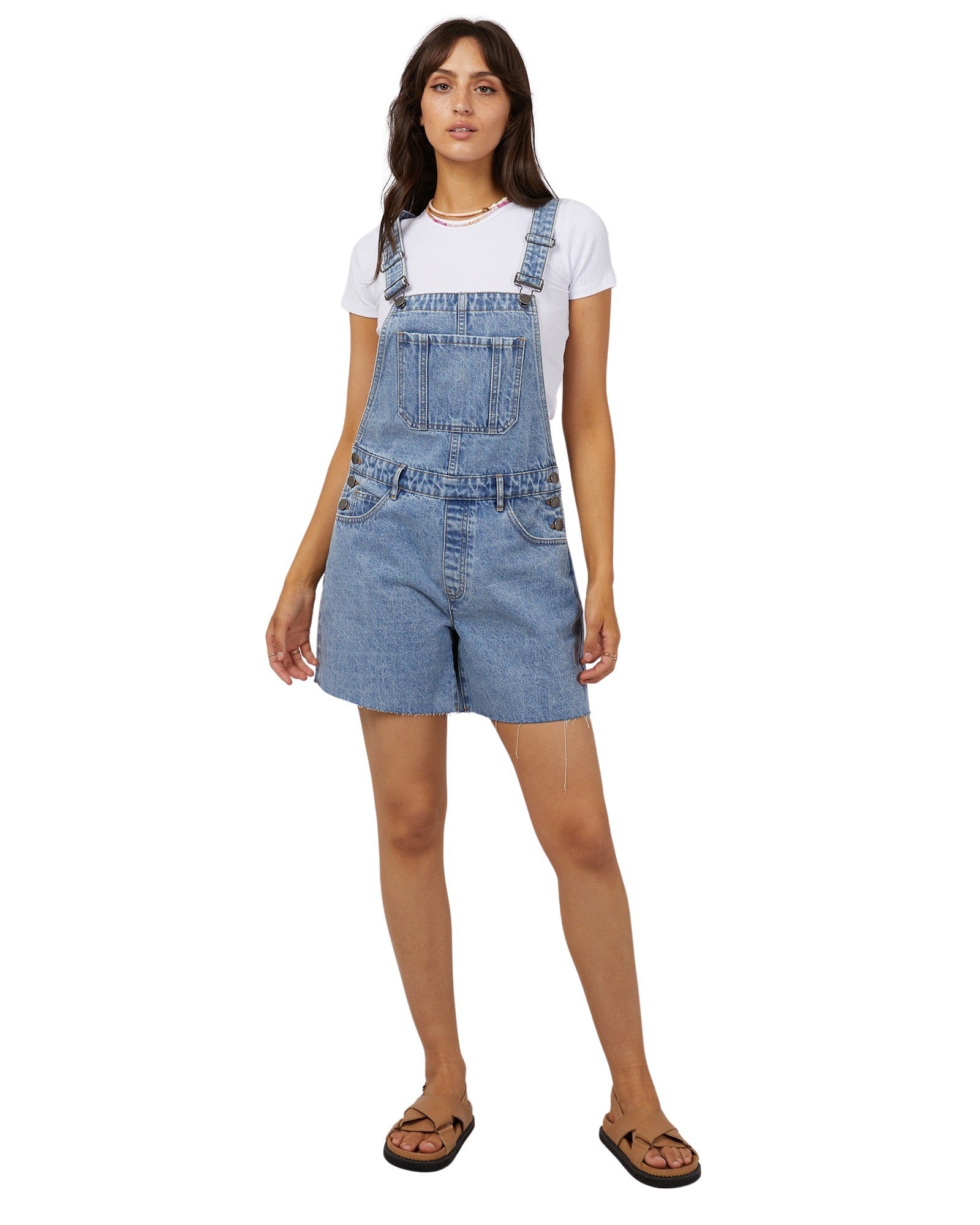 All About Eve - Madison Denim Overalls - Light Blue