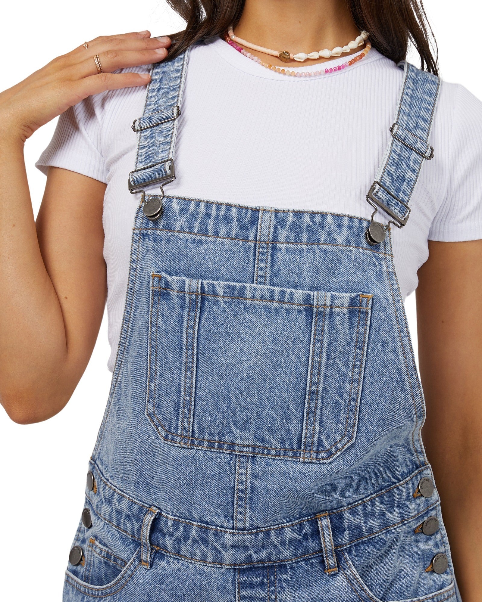 All About Eve - Madison Denim Overalls - Light Blue