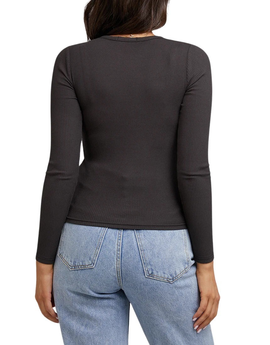 All About Eve - Eve Baby Rib Long Sleeve - Washed Black
