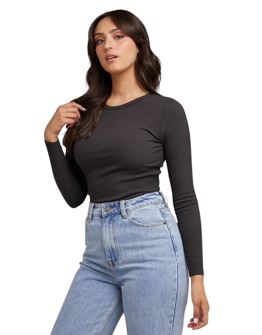 All About Eve - Eve Baby Rib Long Sleeve - Washed Black