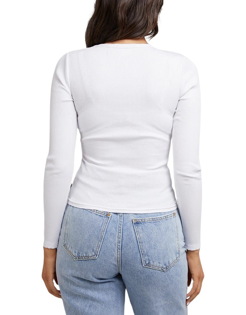All About Eve - Eve Baby Rib Long Sleeve - White