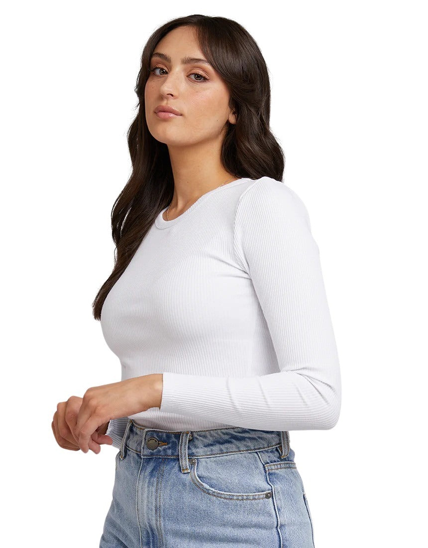 All About Eve - Eve Baby Rib Long Sleeve - White
