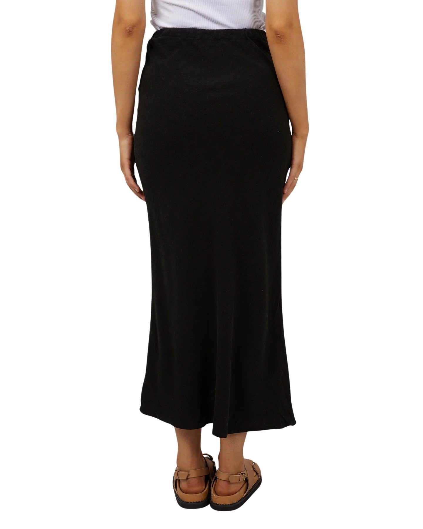 All About Eve - Luxe Linen Maxi Skirt - Black