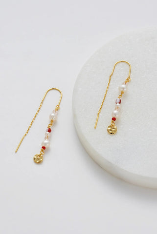 Zafino Alice Thread Earring - Pink or Blue