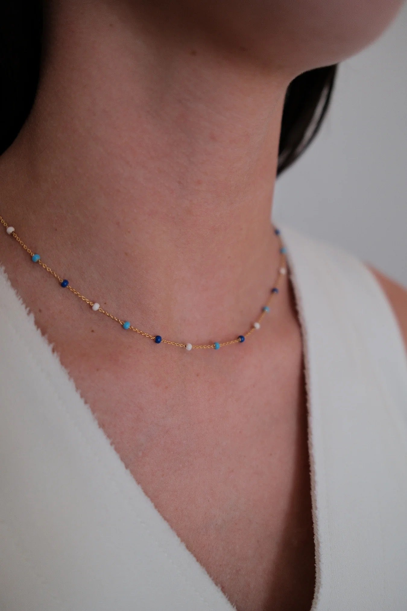 Zafino Charlotte Necklace - Pink or Blue