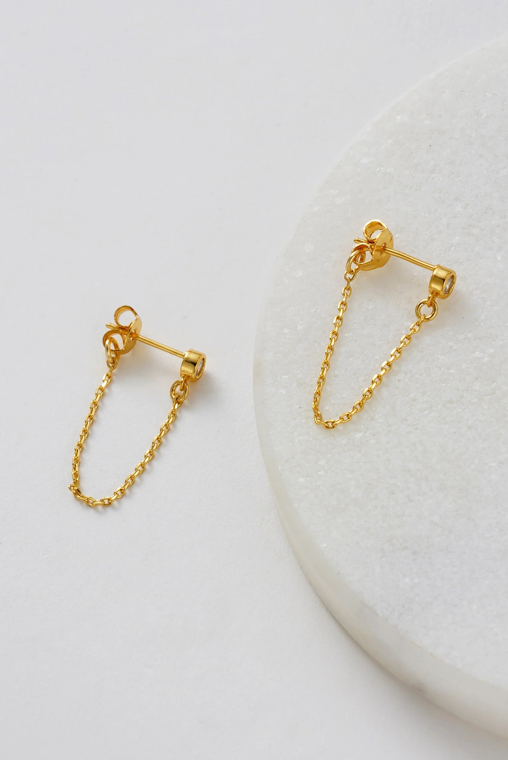 Zafino Crystal Chain Wrap Earring - Gold or Silver