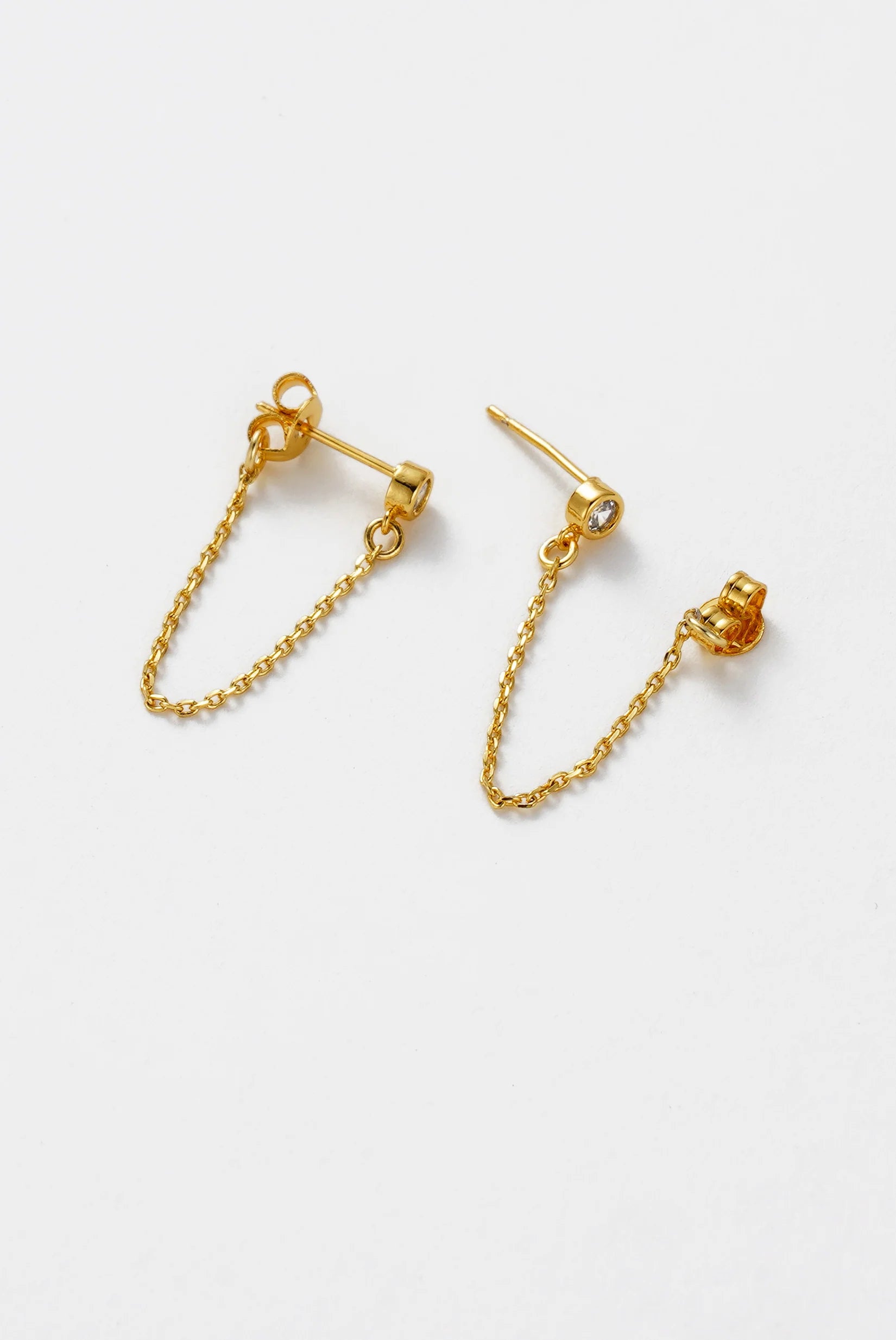 Zafino Crystal Chain Wrap Earring - Gold or Silver