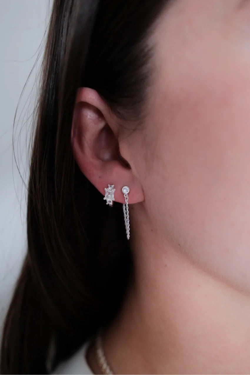 Zafino Crystal Chain Wrap Earring - Gold or Silver