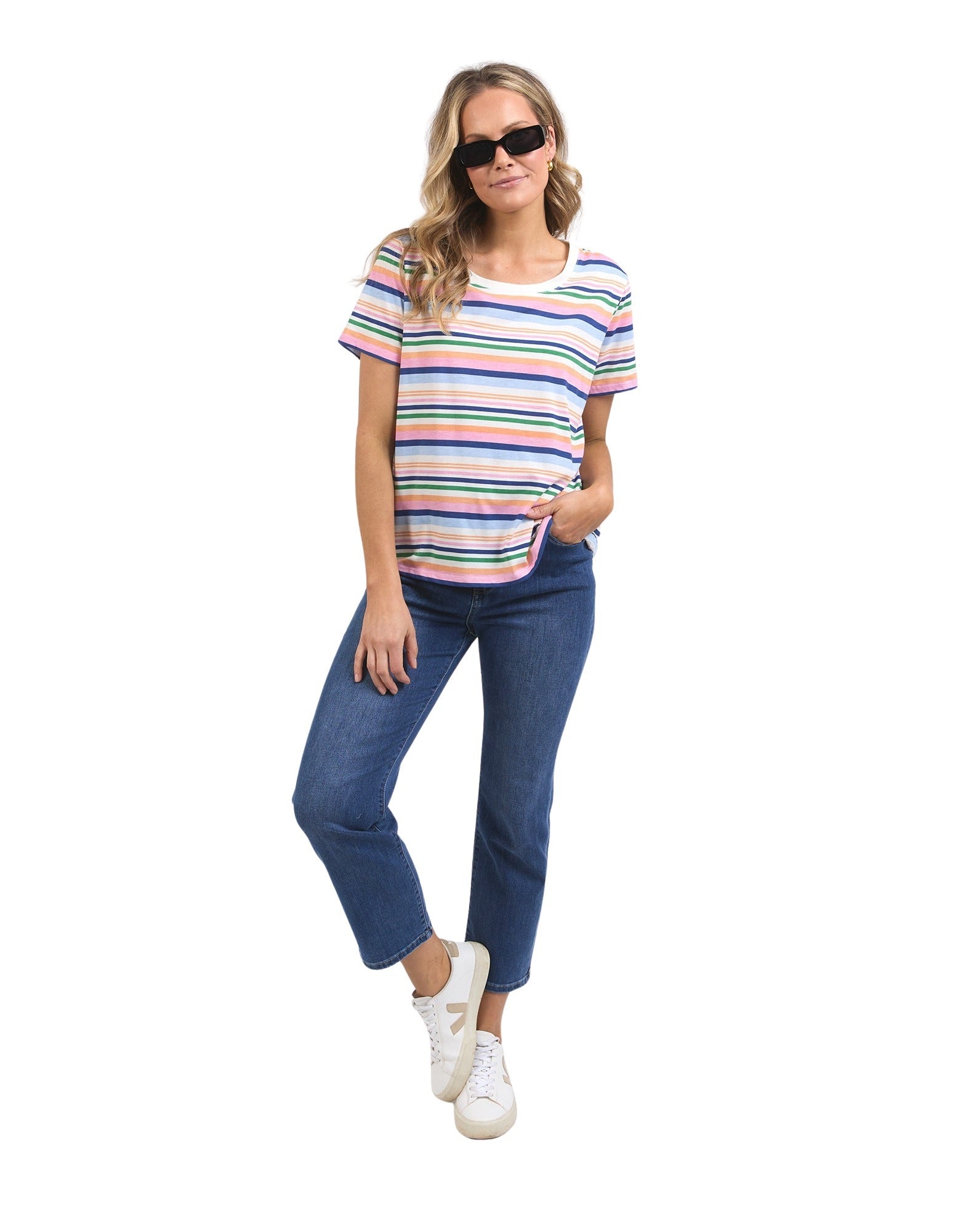 Elm - Sorbet Tee - Multicolour Stripe