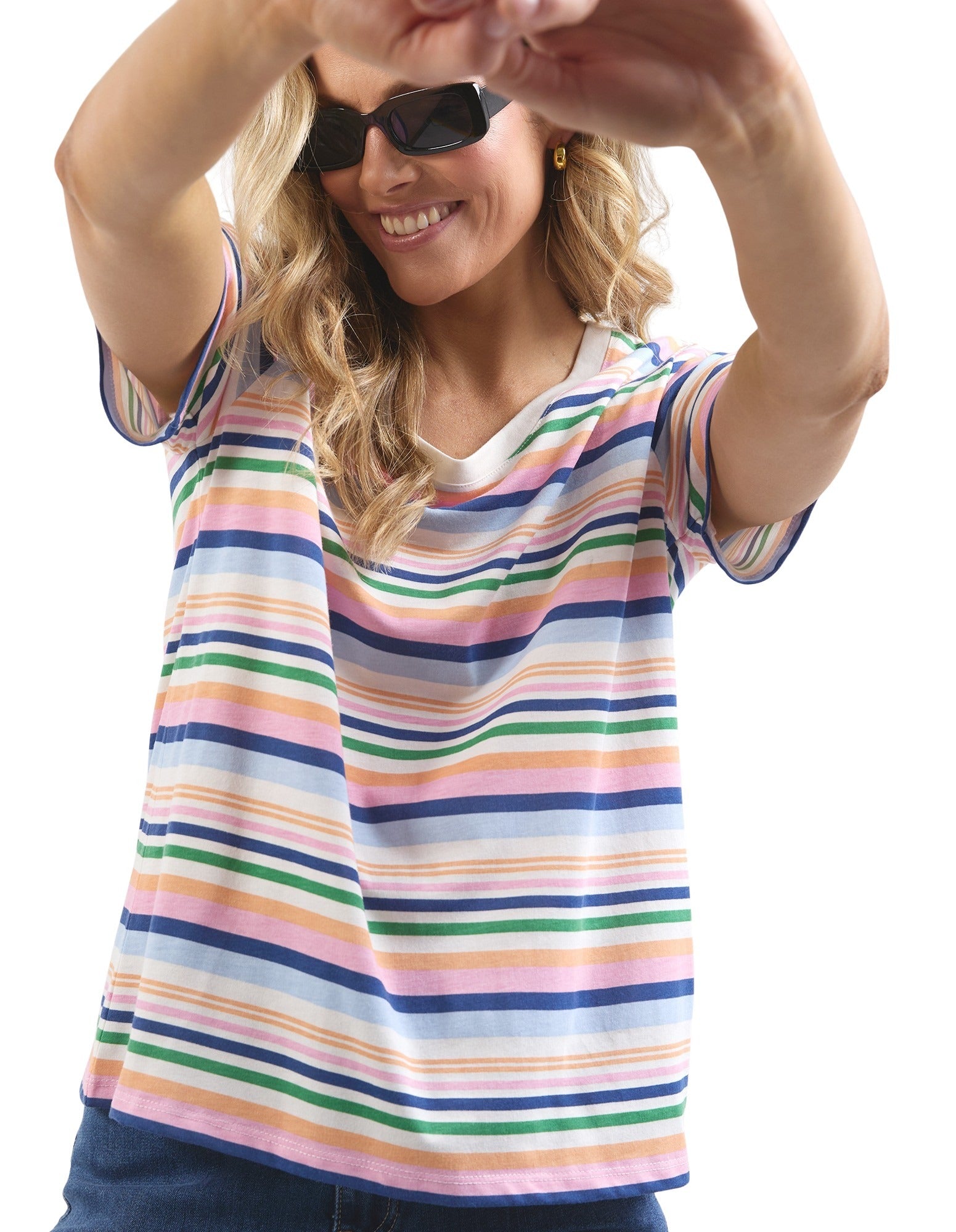 Elm - Sorbet Tee - Multicolour Stripe