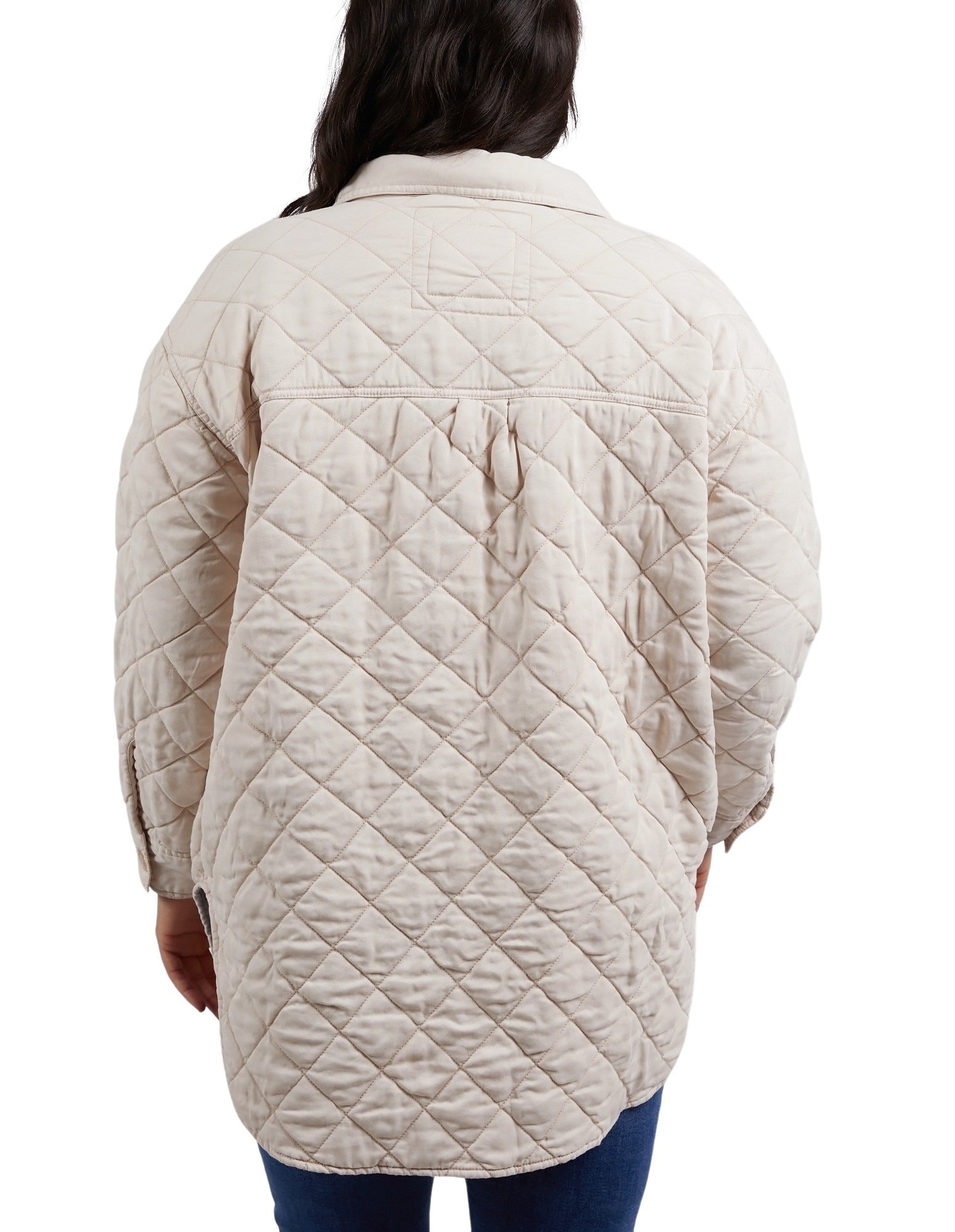 Elm - Katie Quilted Shacket - Oat