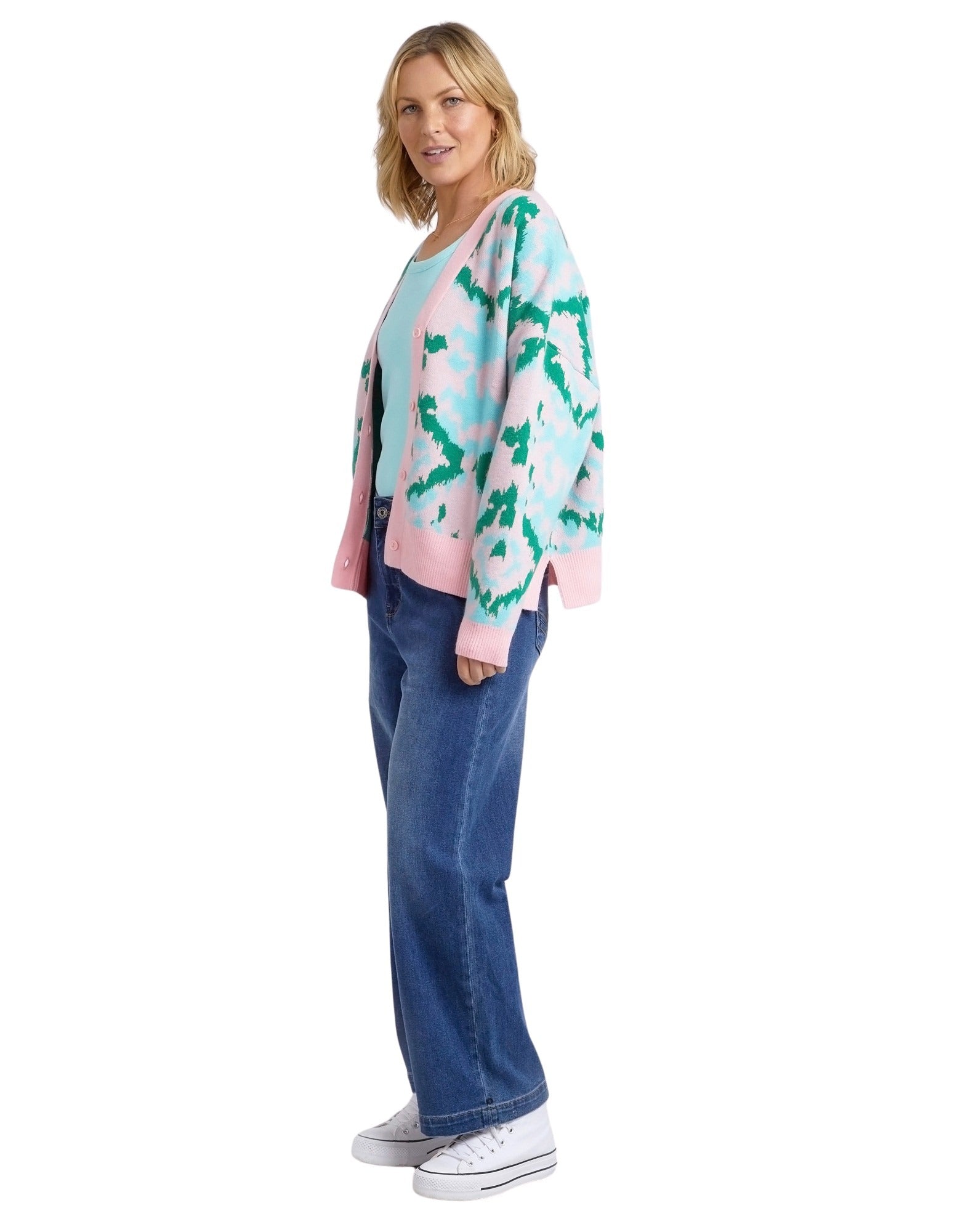 Janey Forbes X Elm - Janey Cardi - Splendid Pink