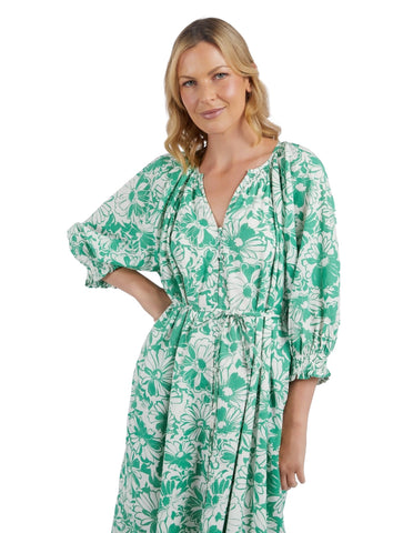 Elm - Florentina Dress - Green Print