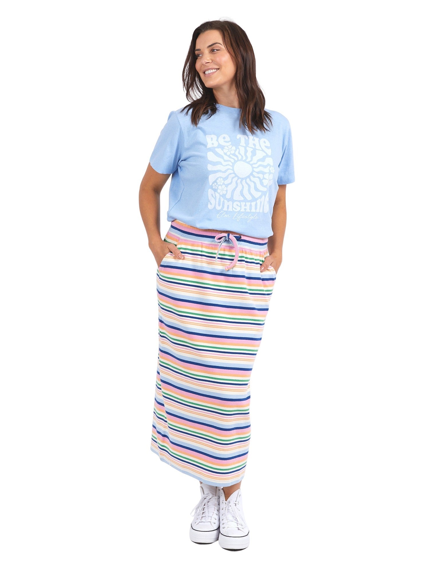 Elm - Sorbet Skirt - Multicolour Stripe