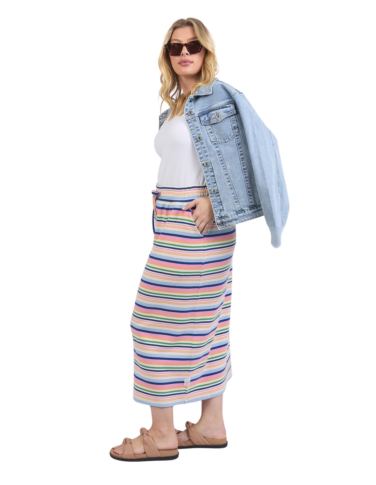 Elm - Sorbet Skirt - Multicolour Stripe