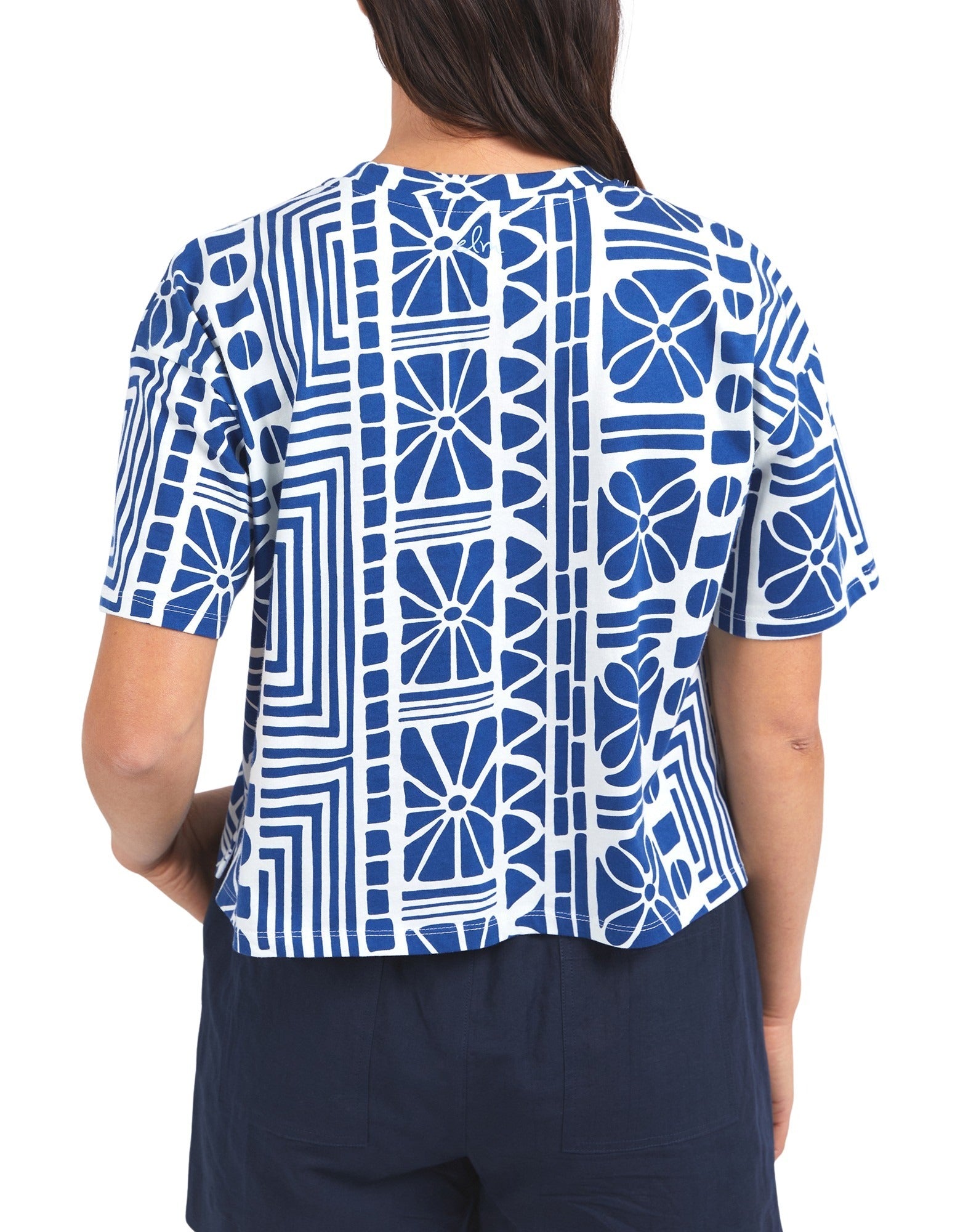 Elm - Casablanca Short Sleeve Tee - China Blue Print