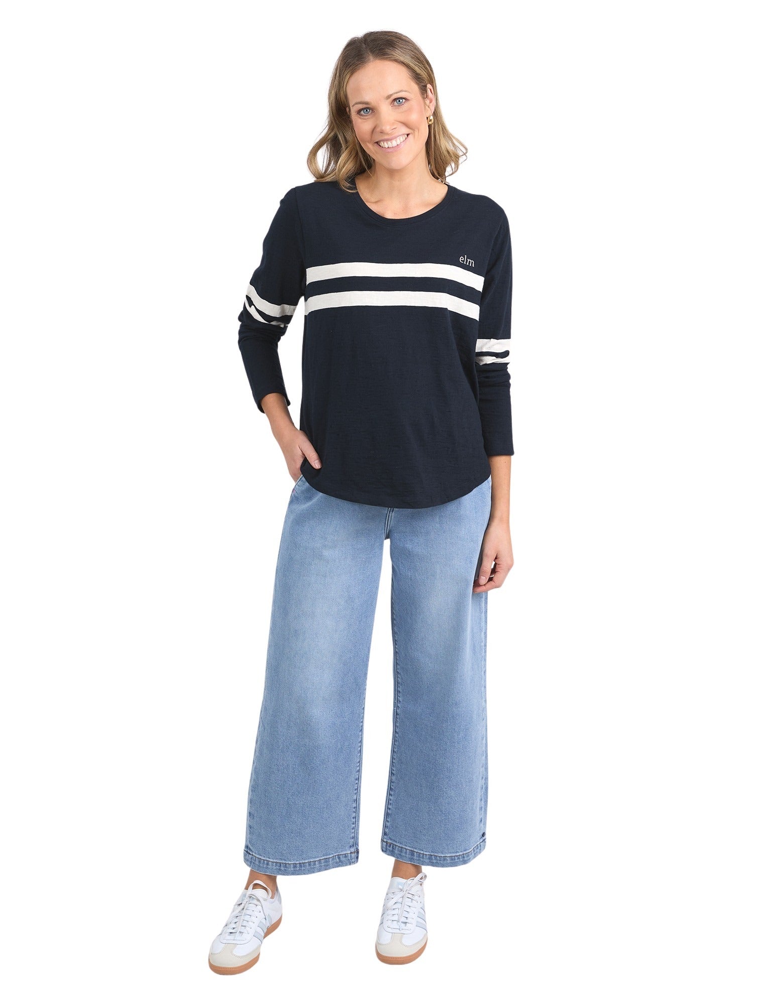 Elm - Adora Long Sleeve Tee - Navy