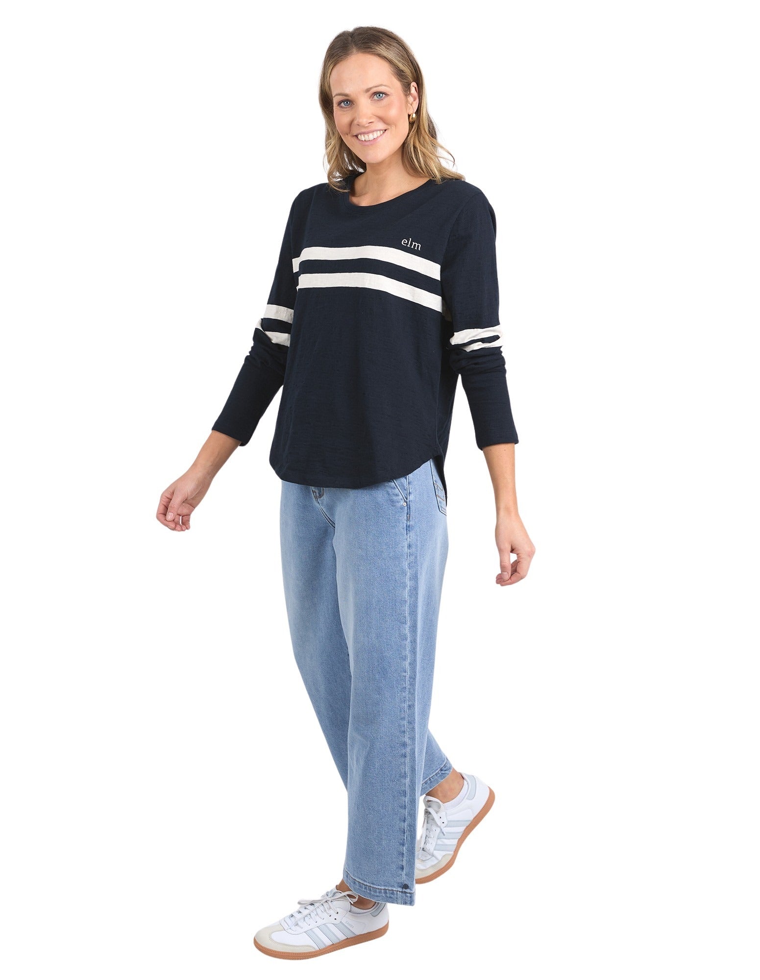Elm - Adora Long Sleeve Tee - Navy